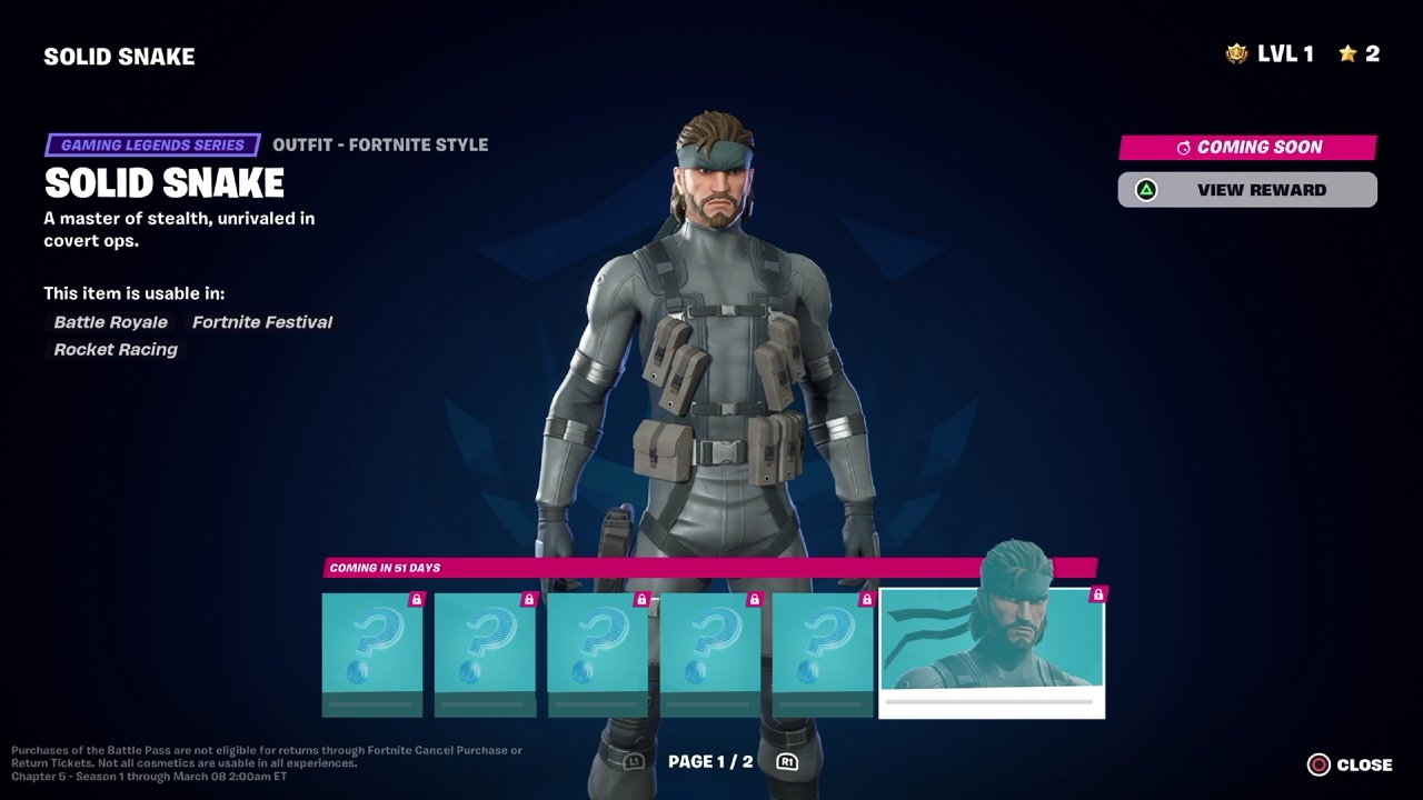 1280x720 Solid Snake Fortnite wallpaper, Desktop