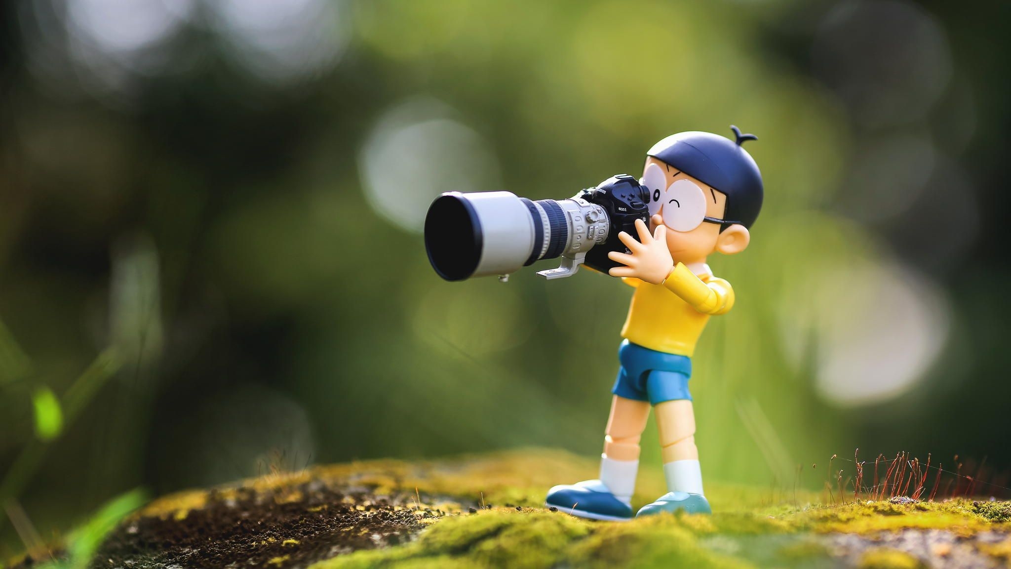 2050x1160 Nobita The Wildlife Photographer by yohanes sanjaya. Doraemon, Desktop