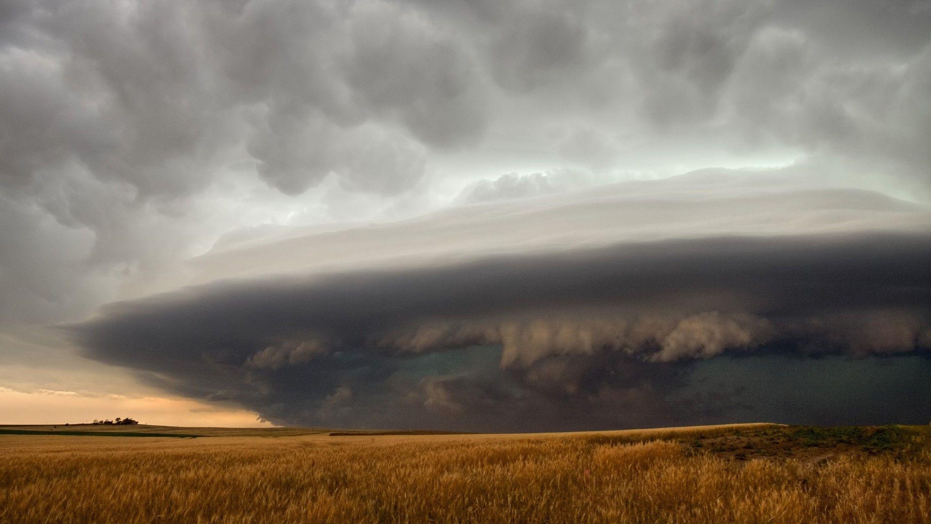 1920x1080 Storm Supercell Clouds Field HD wallpaper. nature and landscape, Desktop