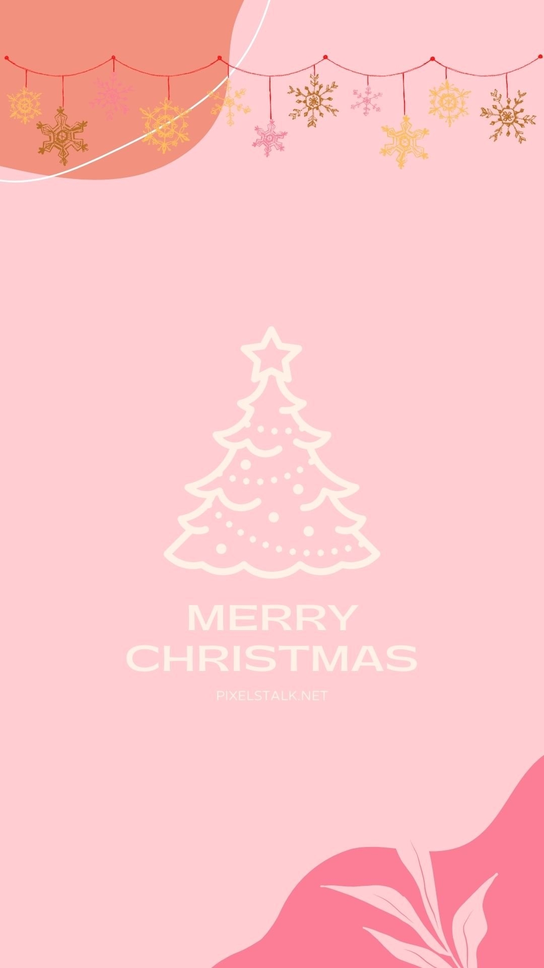 1080x1920 Pink Christmas iPhone Wallpaper, Phone