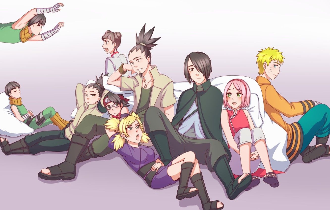 1340x850 Wallpaper Uchiha Sasuke, Haruno Sakura, NARUTO, Uzumaki Naruto, Tenten, Uchiha Sarada, Boruto, Metal Lee, Nara Shippuden, Sashavasileva, Temari ( NARUTO), Nara Shikamaru image for desktop, section сёнэн, Desktop