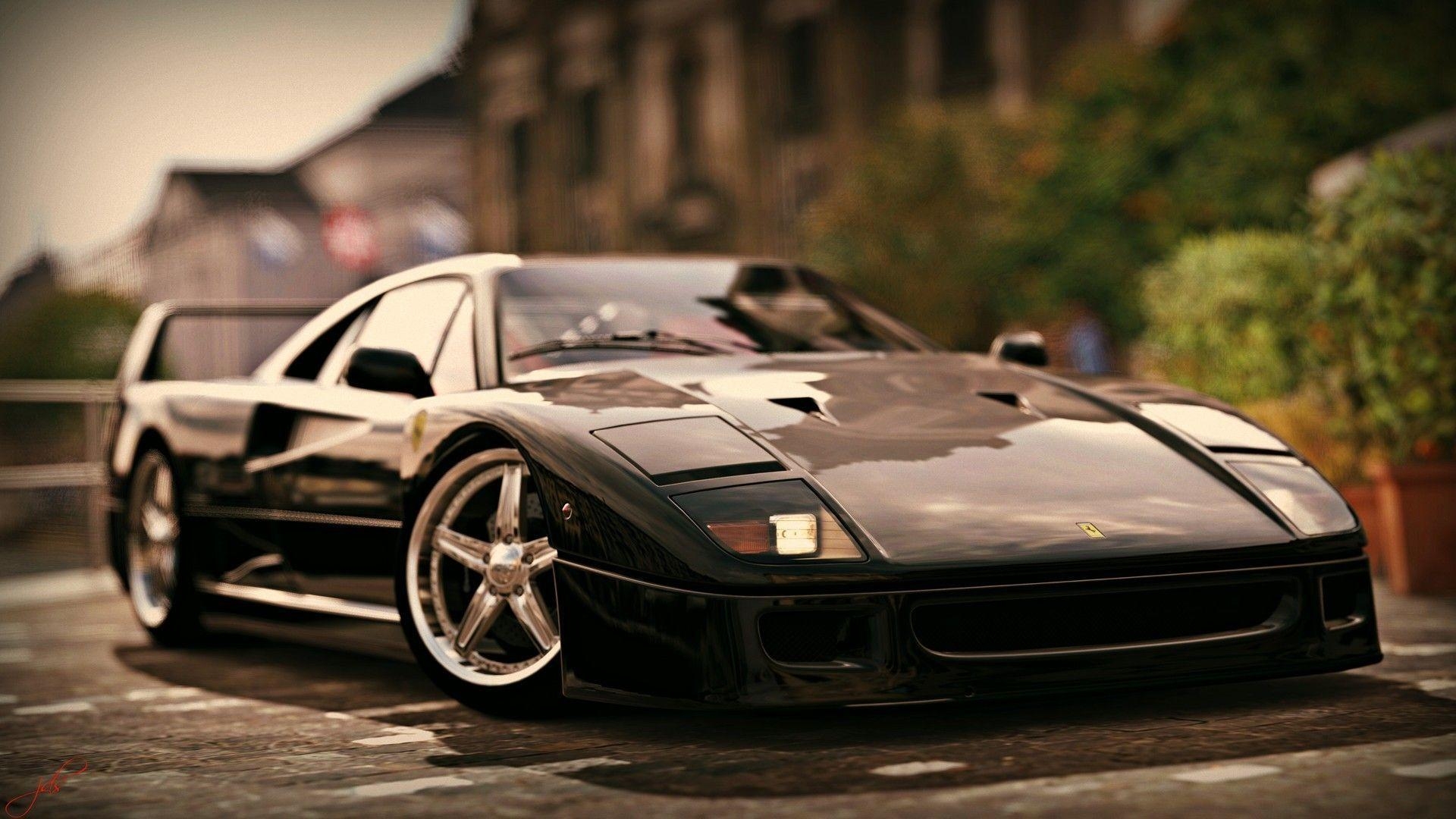 1920x1080 Simply: Ferrari Ferrari F40 cars horses races, Desktop