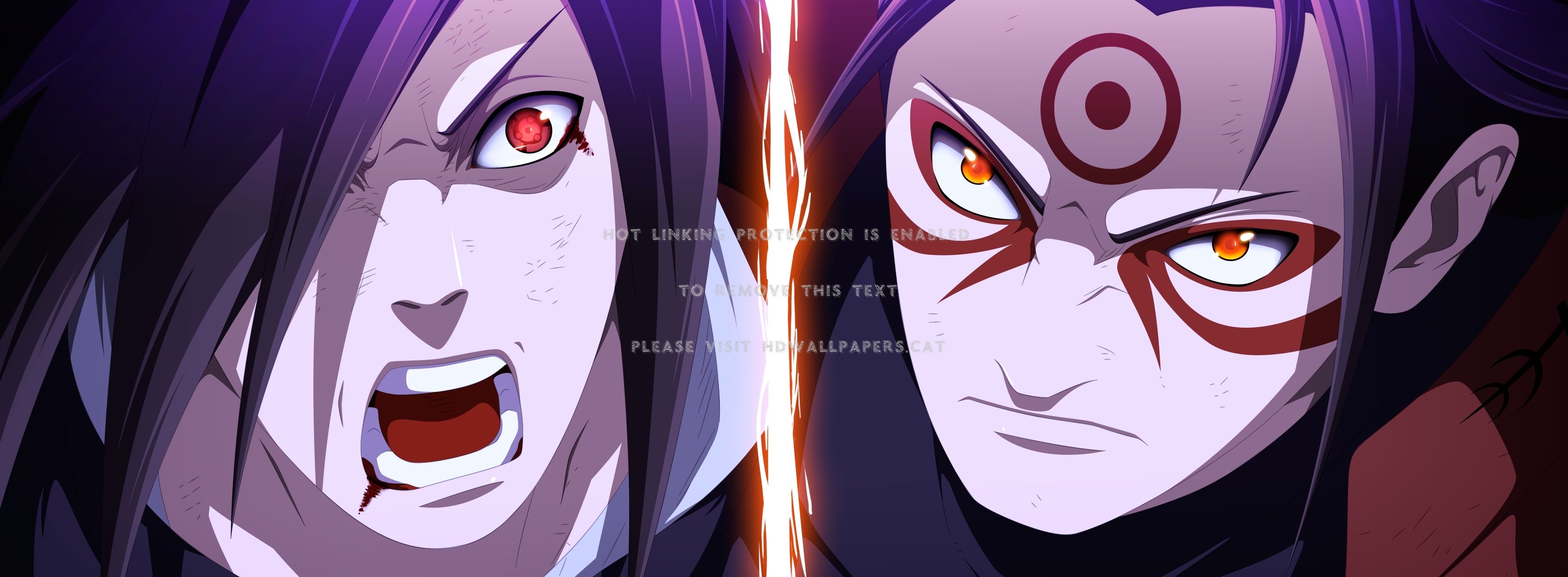 3860x1430 hashirama madara god of shinobi battle ball, Dual Screen