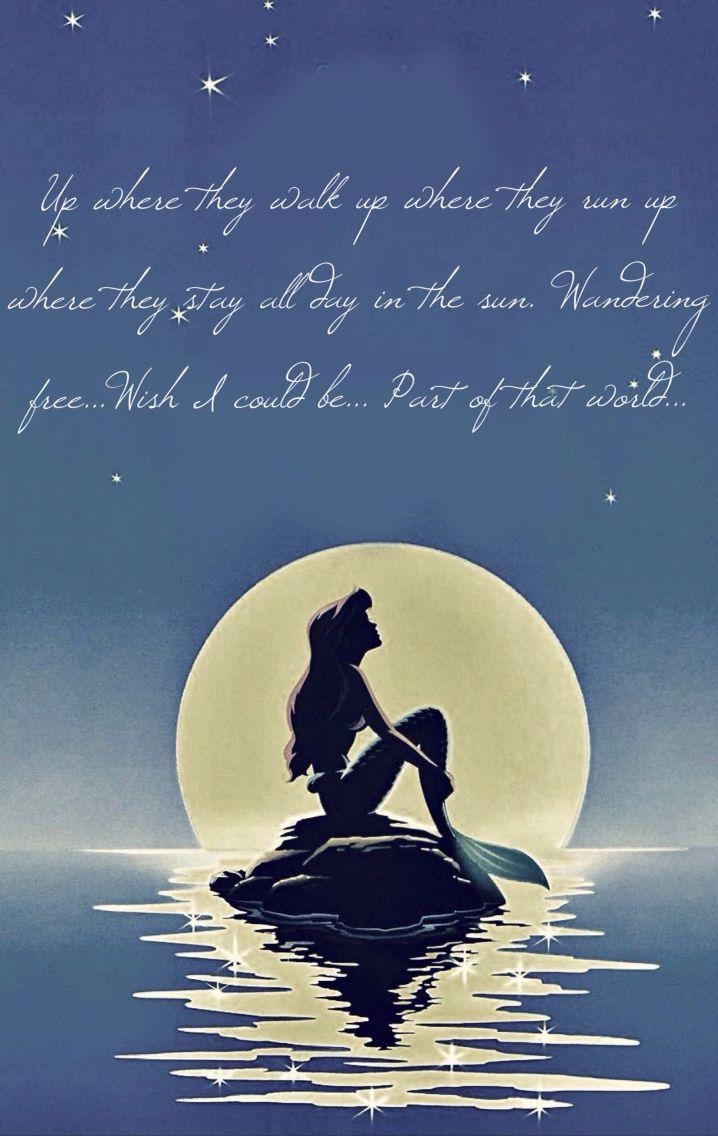 720x1140 Ariel sky little mermaid quote part of that world moon wallpaper, Phone