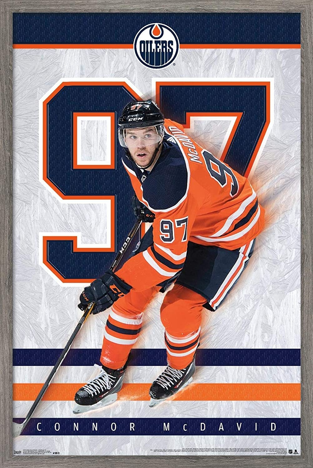 1010x1500 Trends International NHL Edmonton Oilers McDavid Wall Poster, 22.375 x Premium Unframed, Everything Else, Phone