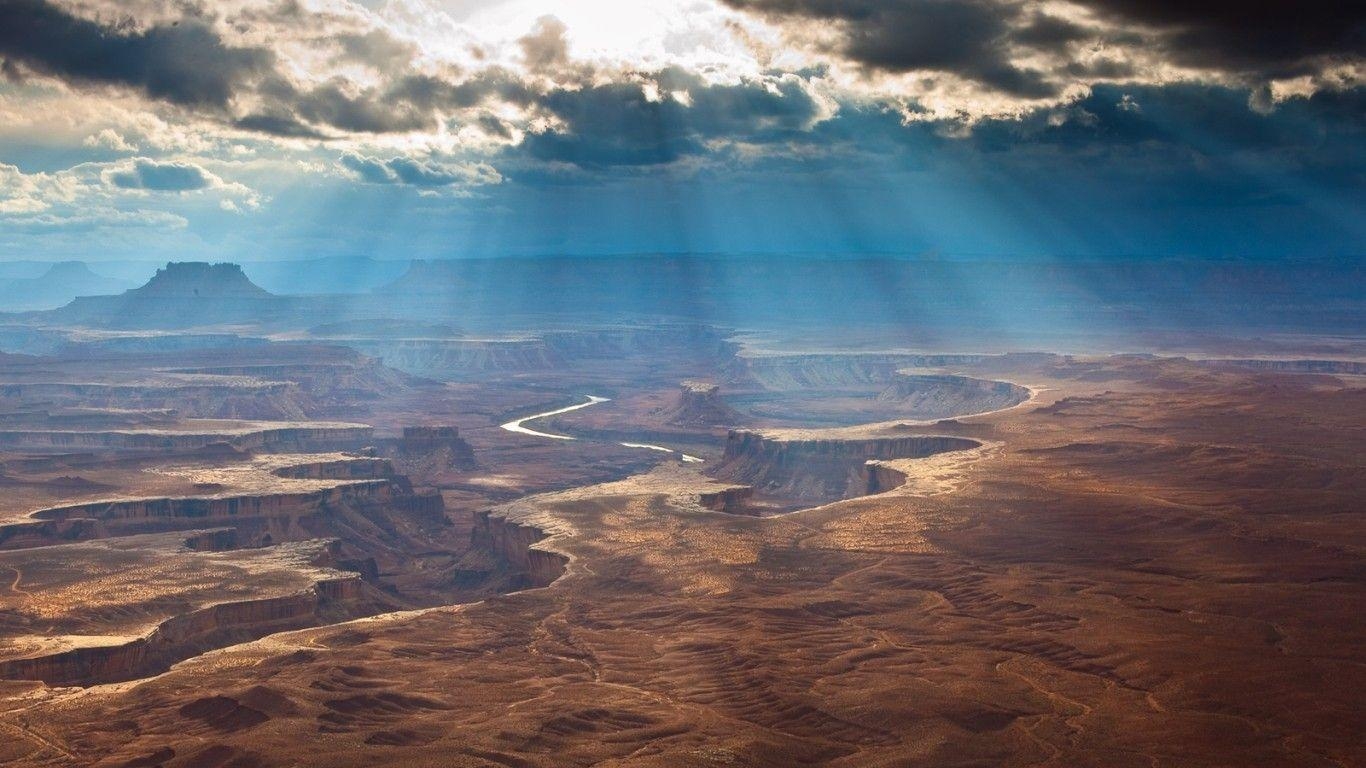 1370x770 Canyonlands National Park Rivers Sunlight Utah, Desktop