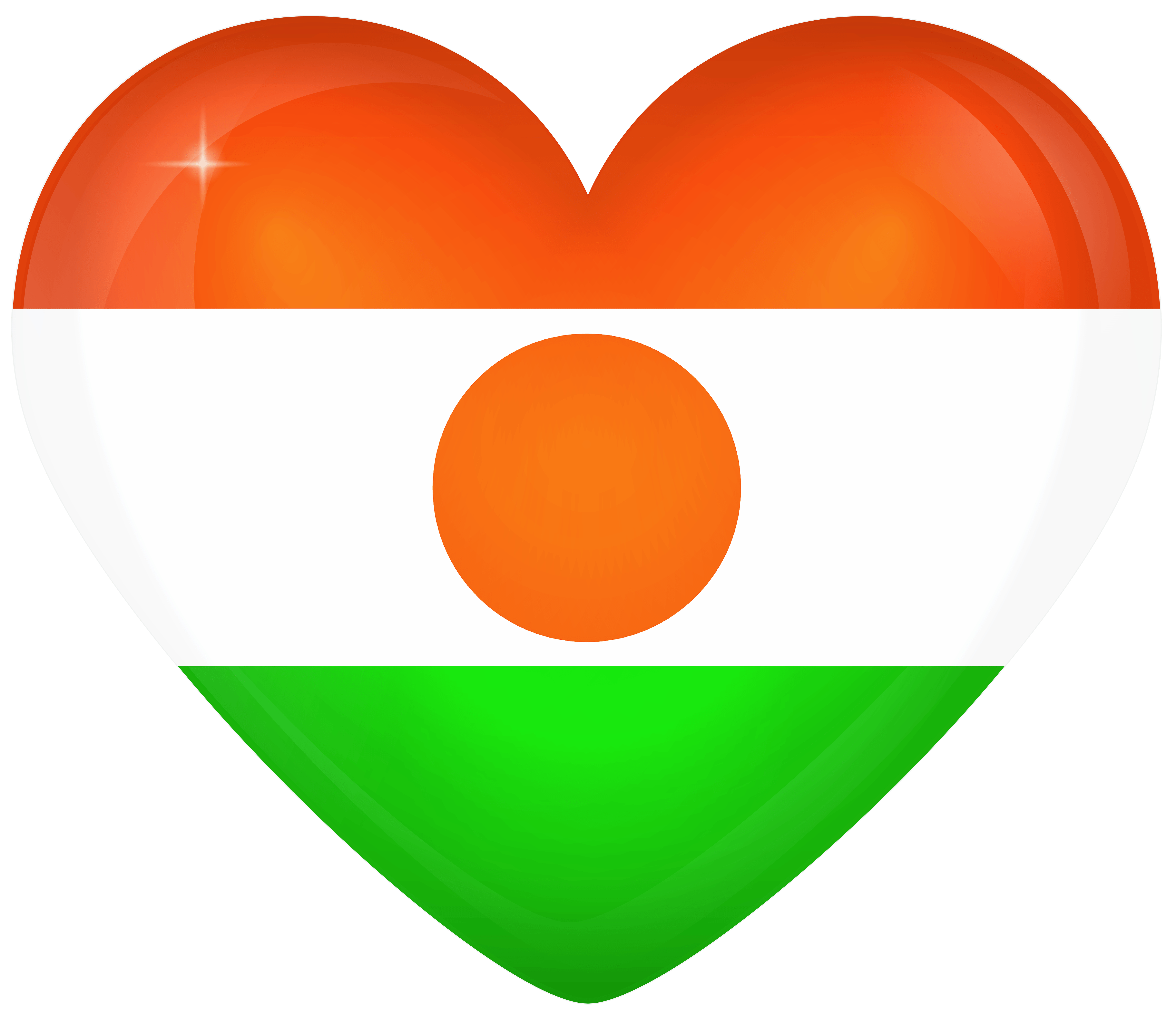 6000x5230 Niger Large Heart Flag Quality Image, Desktop