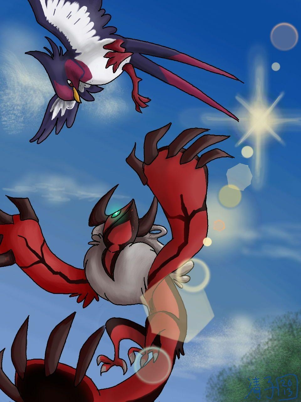 960x1280 Yveltal and Swellow, Phone