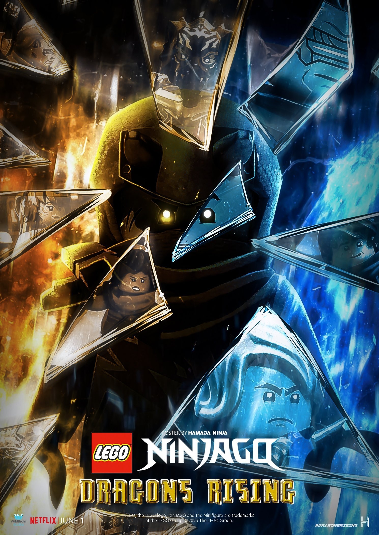 1490x2110 Hamada Ninja LEGO Ninjago: Dragons Rising Poster!, Phone