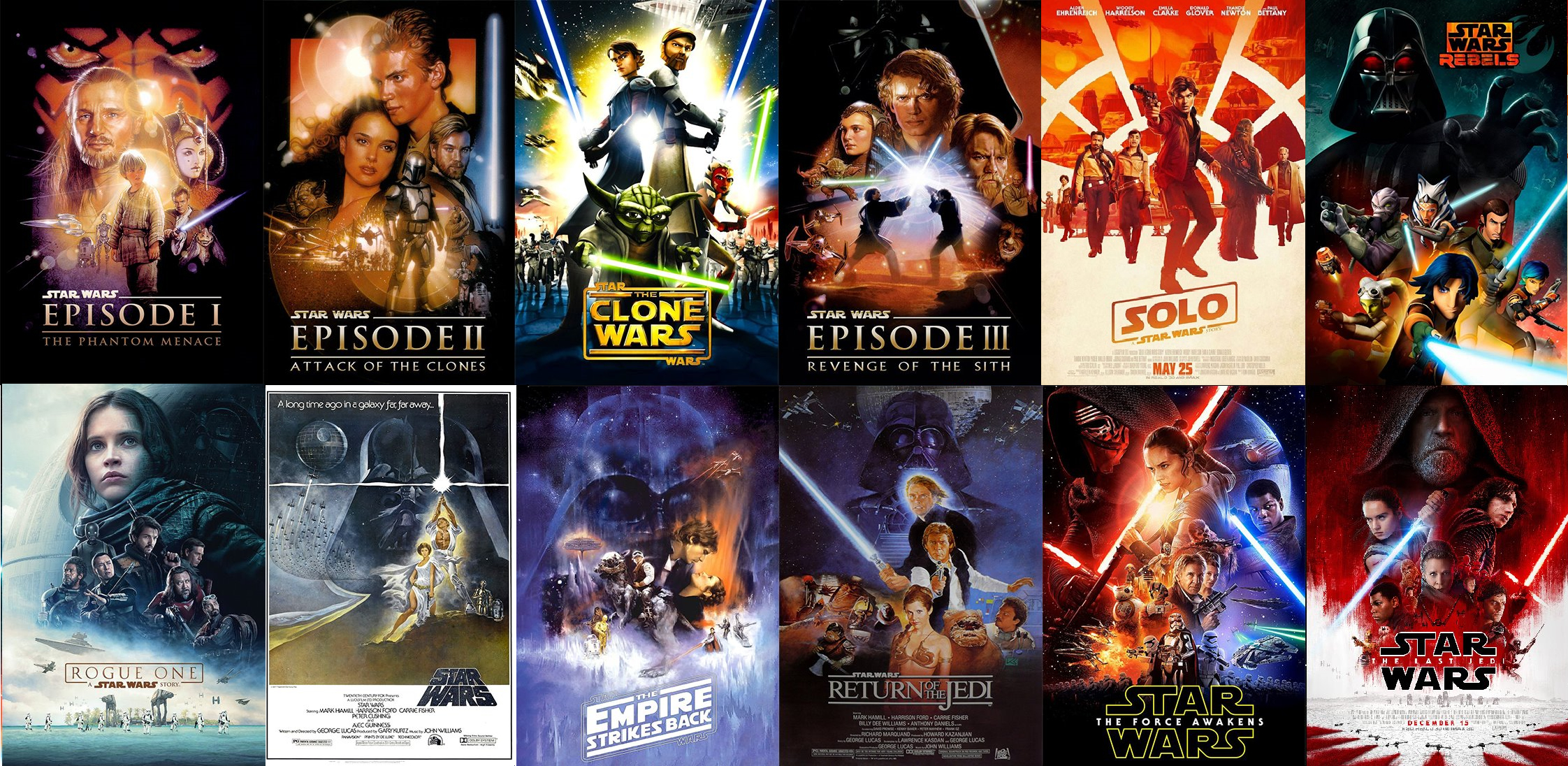 2250x1100 Star Wars Posters Wallpaper, Dual Screen