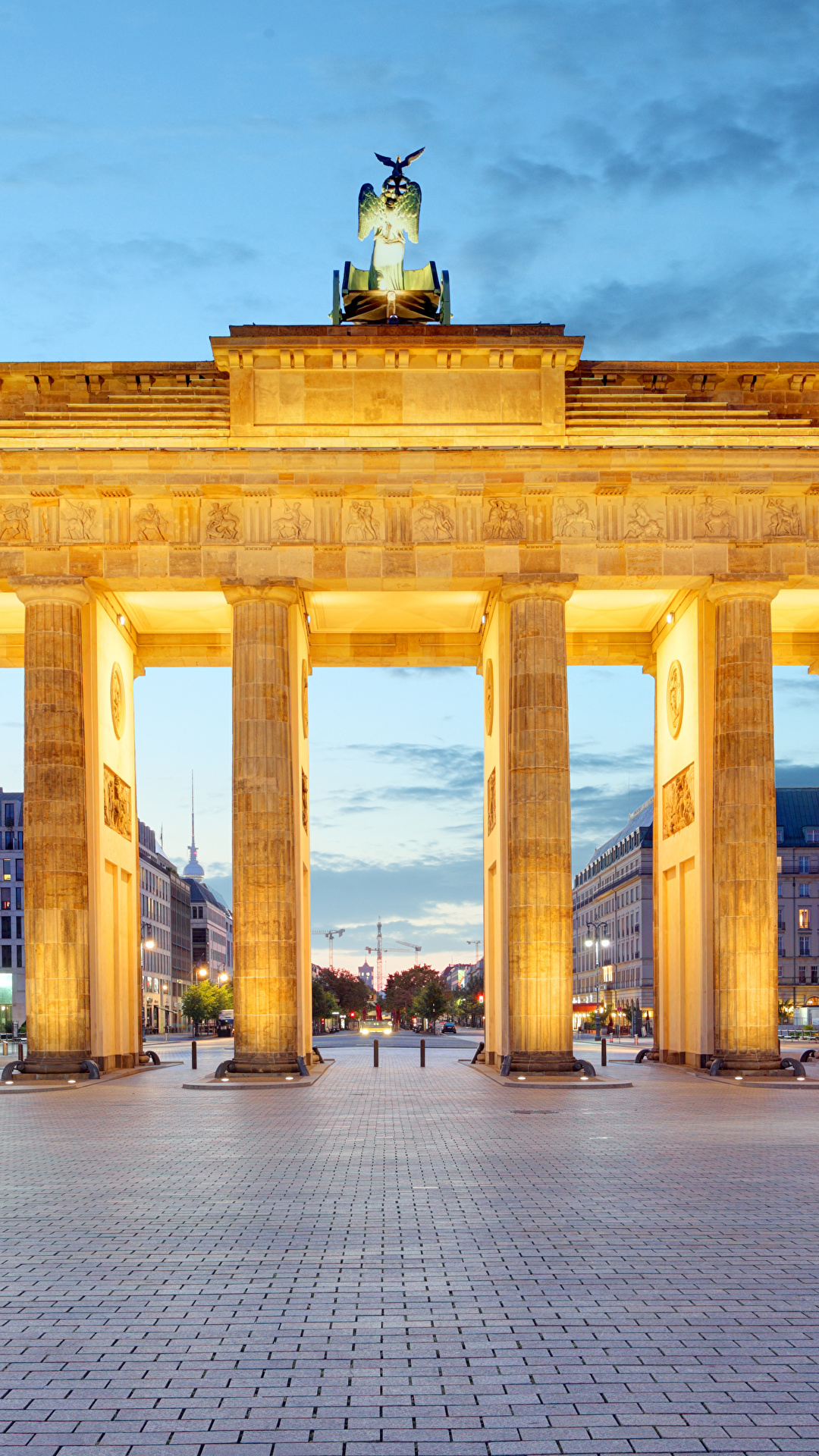 1080x1920 Image Cities Berlin Germany Town square Brandenburg Gate, Phone