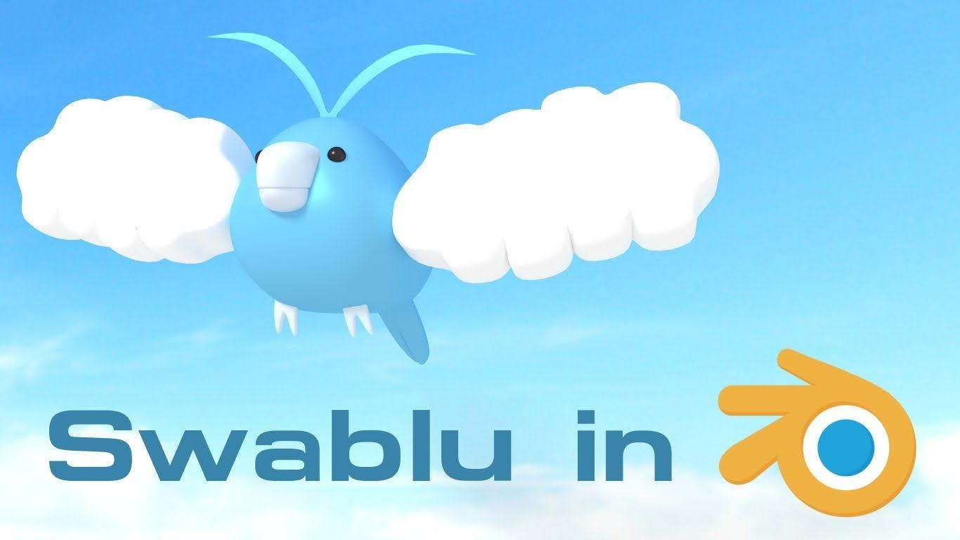 1370x770 Swablu (Pokemon) Speed Modeling, Desktop