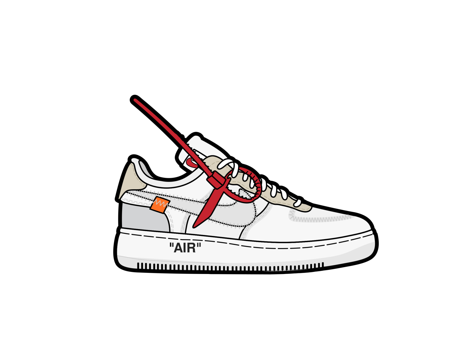 1600x1200 Off White Nike Air Force Wallpaper, Desktop