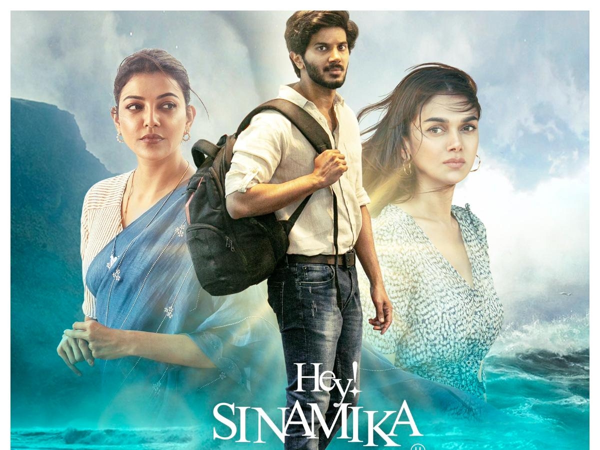 1200x900 Hey Sinamika: Dulquer Salmaan, Aditi Rao & Kajal Aggarwal look powerful in new poster, trailer out tomorrow, Desktop