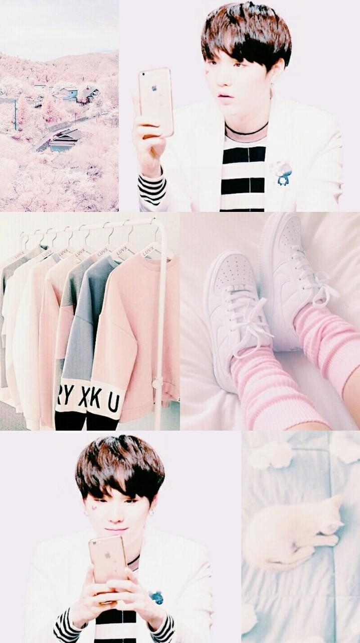 720x1280 BTS Min Yoongi Pastel Pink Aesthetic Wallpaper Lockscreen.. Visit, Phone