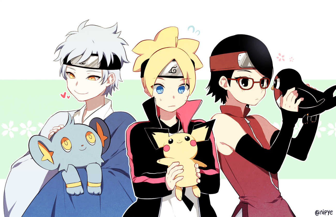 1300x840 mitsuki, pichu, shinx, taillow, uchiha sarada, and others boruto, Desktop