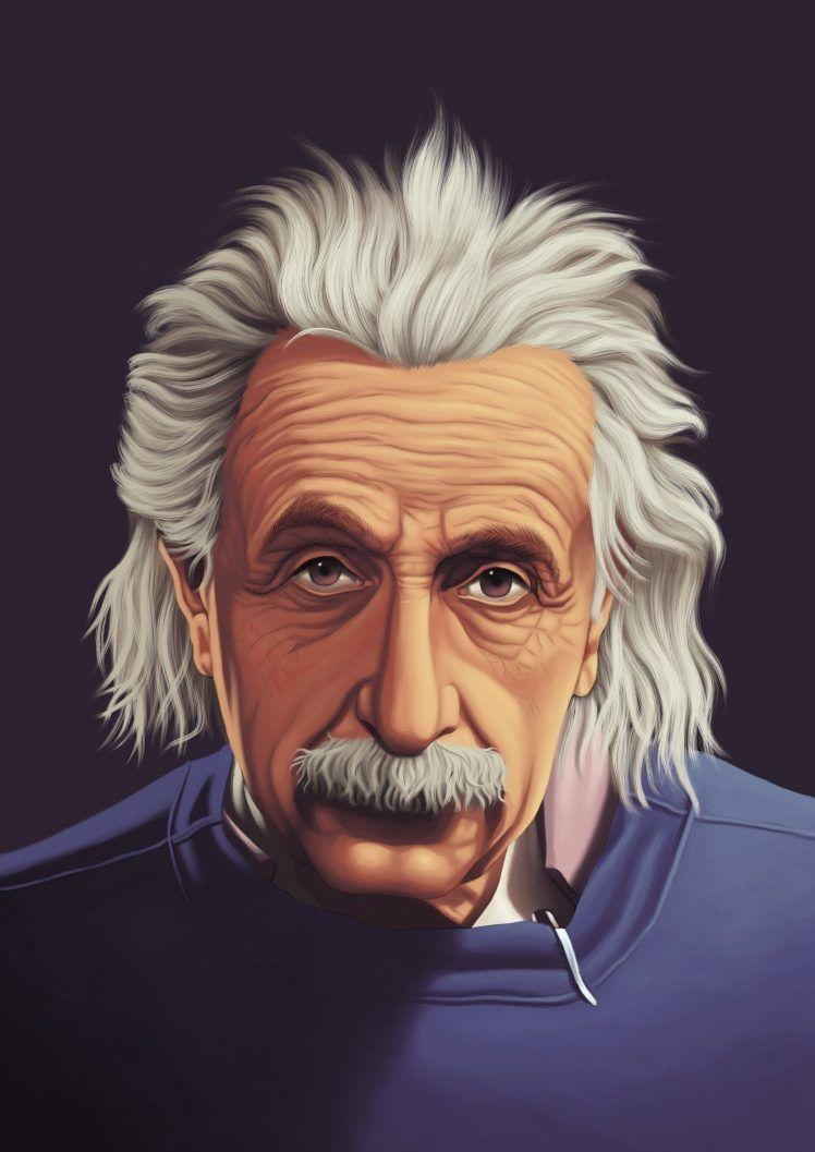 750x1060 Albert Einstein, Soft shading Wallpaper HD / Desktop and Mobile, Phone