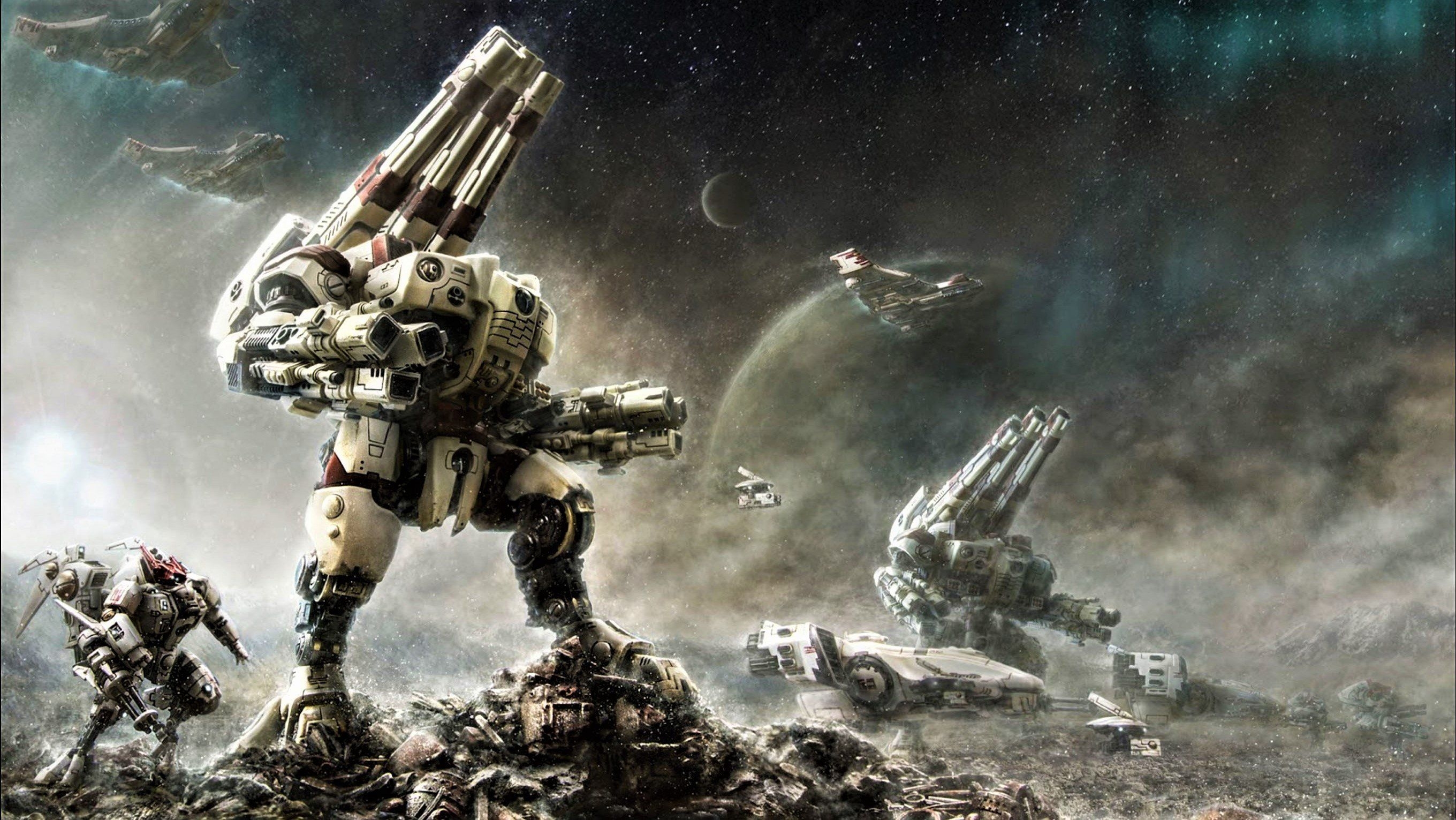 2720x1540 Fires of Cyraxus HD wallpaper. Tau empire, Warhammer 40k artwork, Warhammer art, Desktop