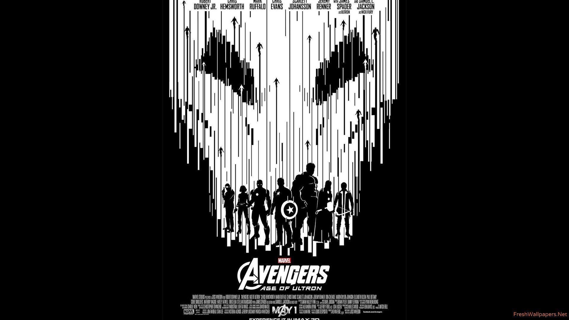 1920x1080 Avengers Age of Ultron Black and White IMAX wallpaper, Desktop