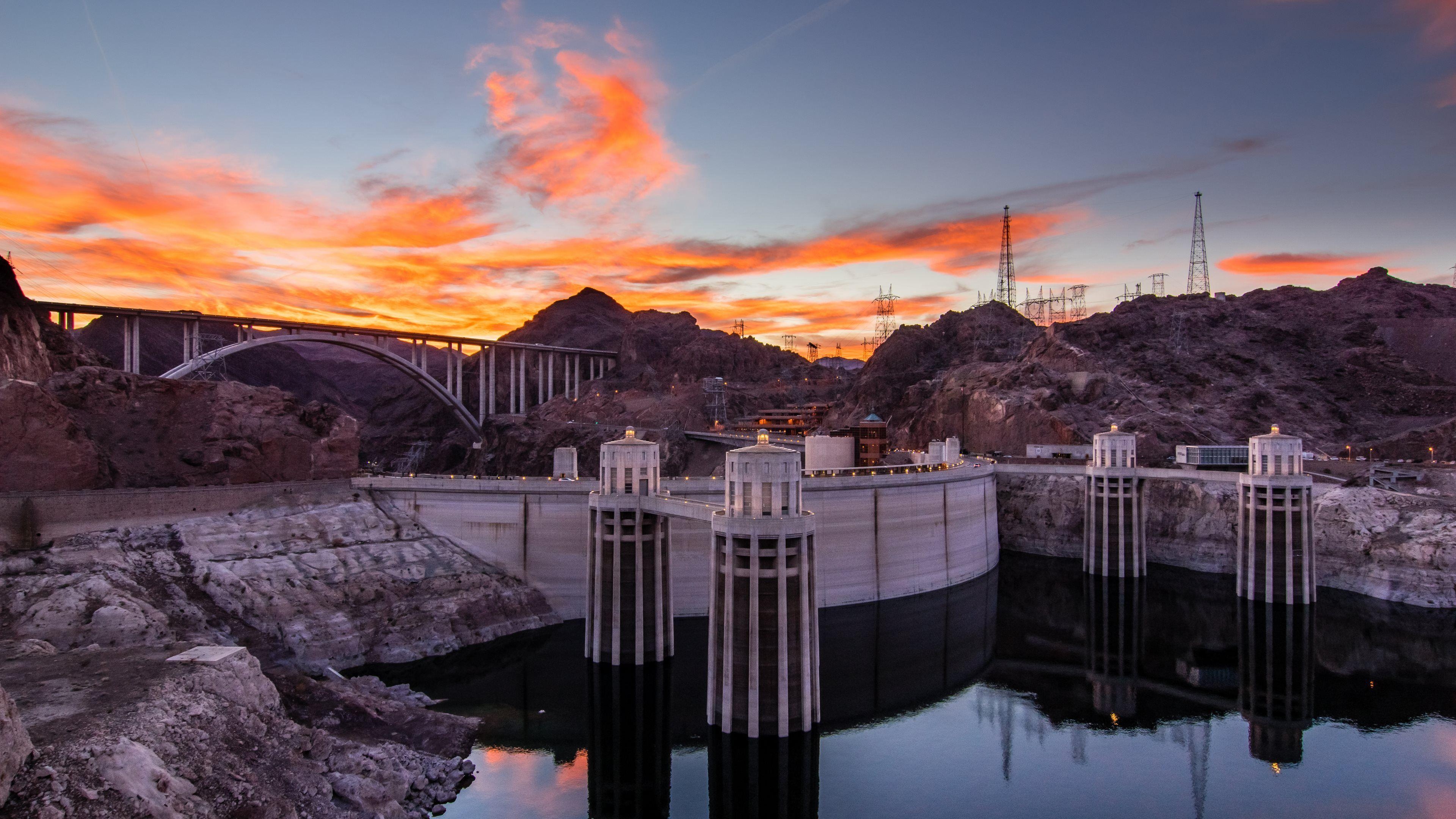 3840x2160 Hoover Dam at Sunset. HD Wallpaper · 4K, Desktop