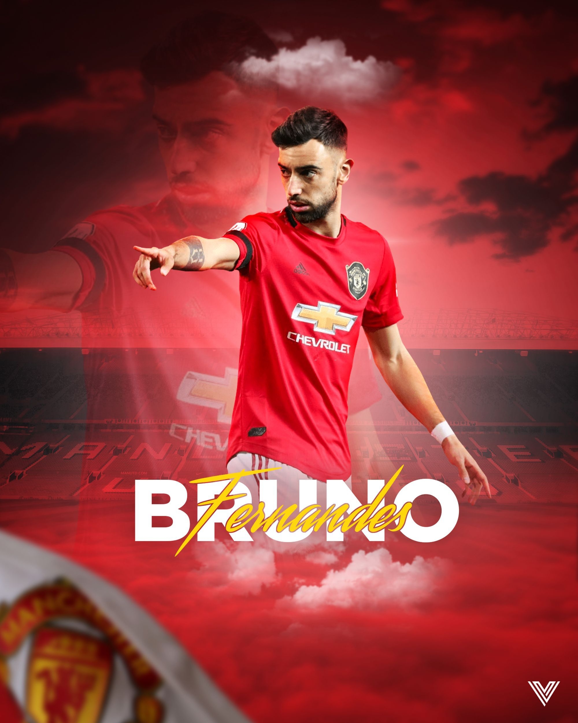 2000x2500 Bruno Fernandes Poster Design trong 2020. Bóng đá, Phone