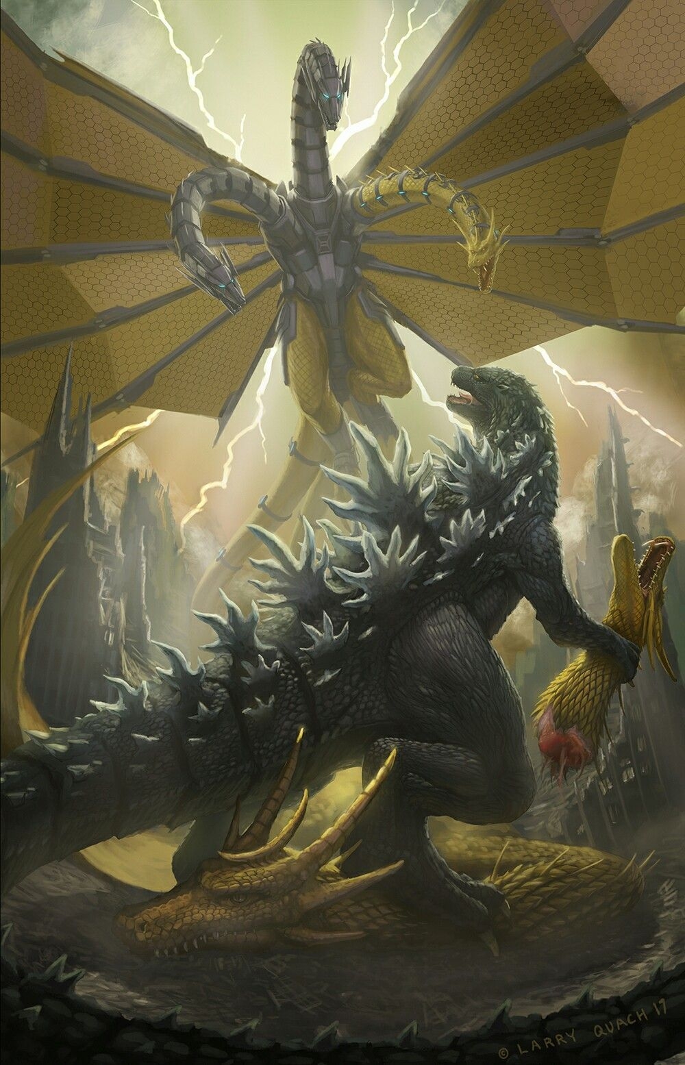 1000x1560 Godzilla Vs. King Ghidorah Wallpaper Free Godzilla Vs. King Ghidorah Background, Phone