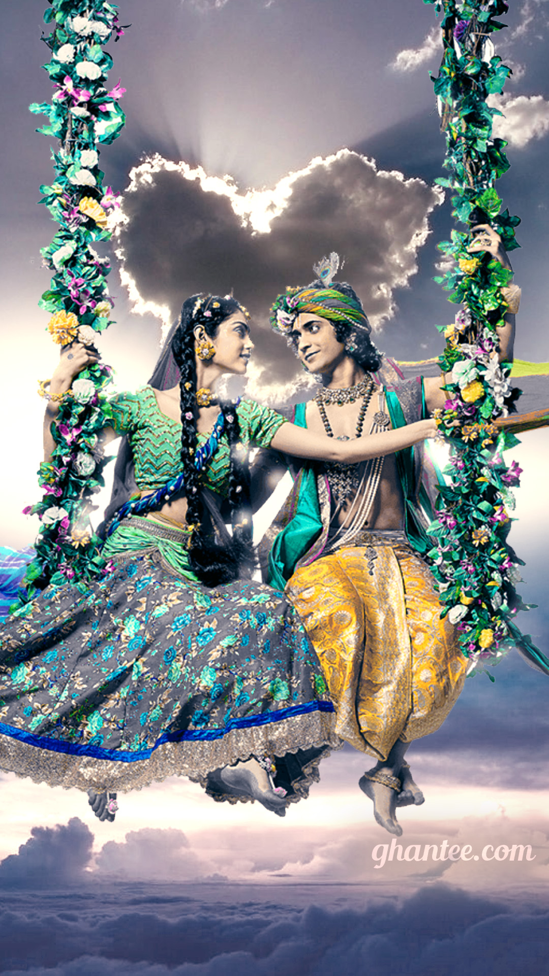 1080x1920 most beautiful Radhakrishna wallpaper, Phone