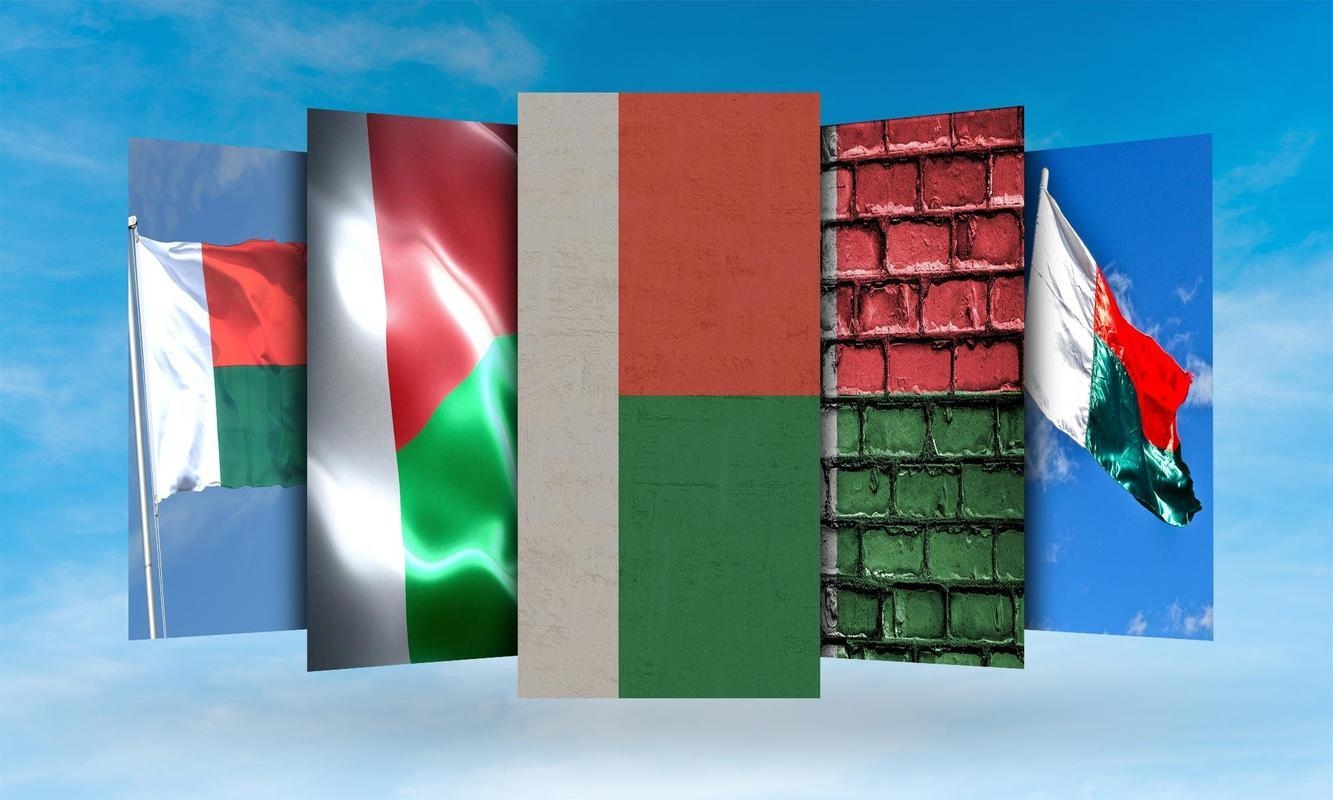 1340x800 Madagascar Flag Wallpaper for Android, Desktop