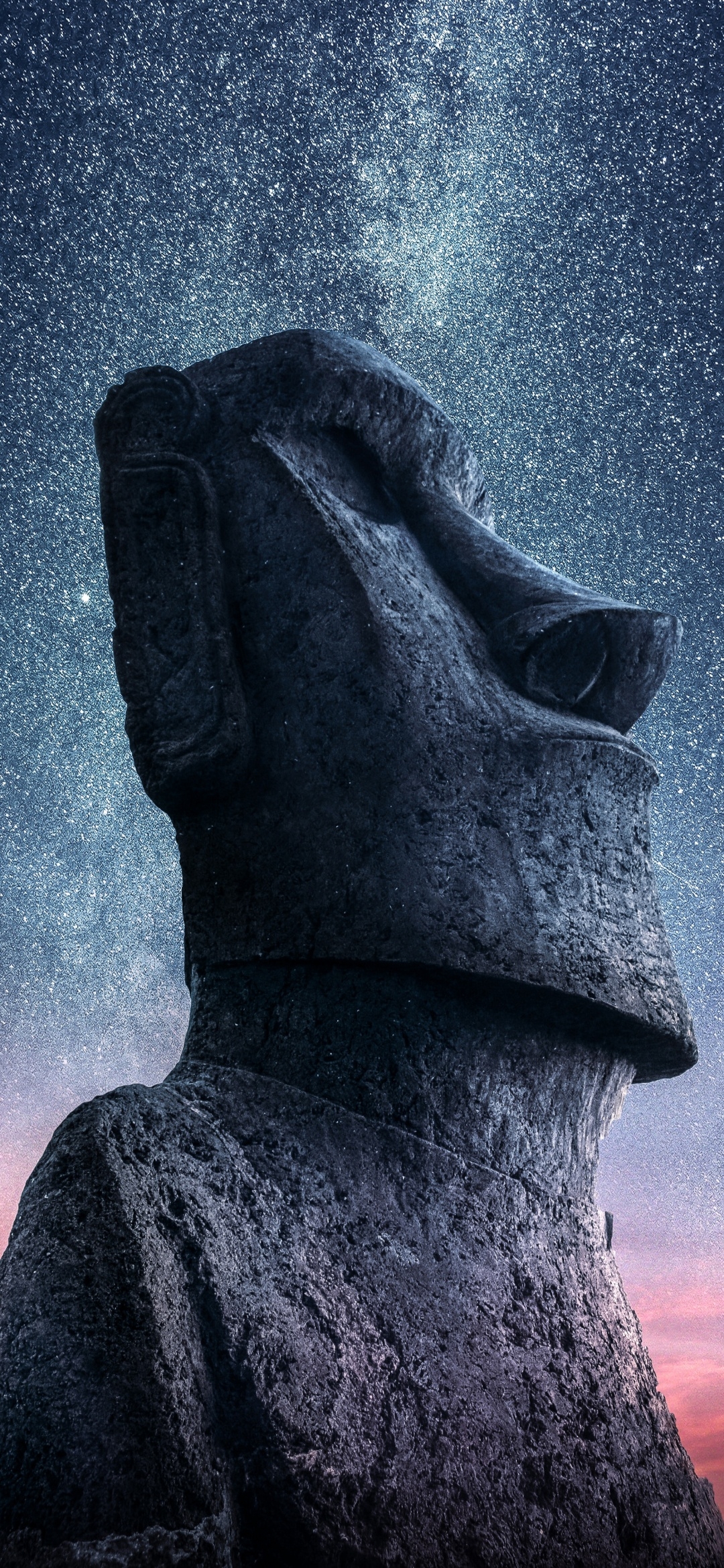 1080x2340 Moai statue Wallpaper 4K, Easter Island, Phone