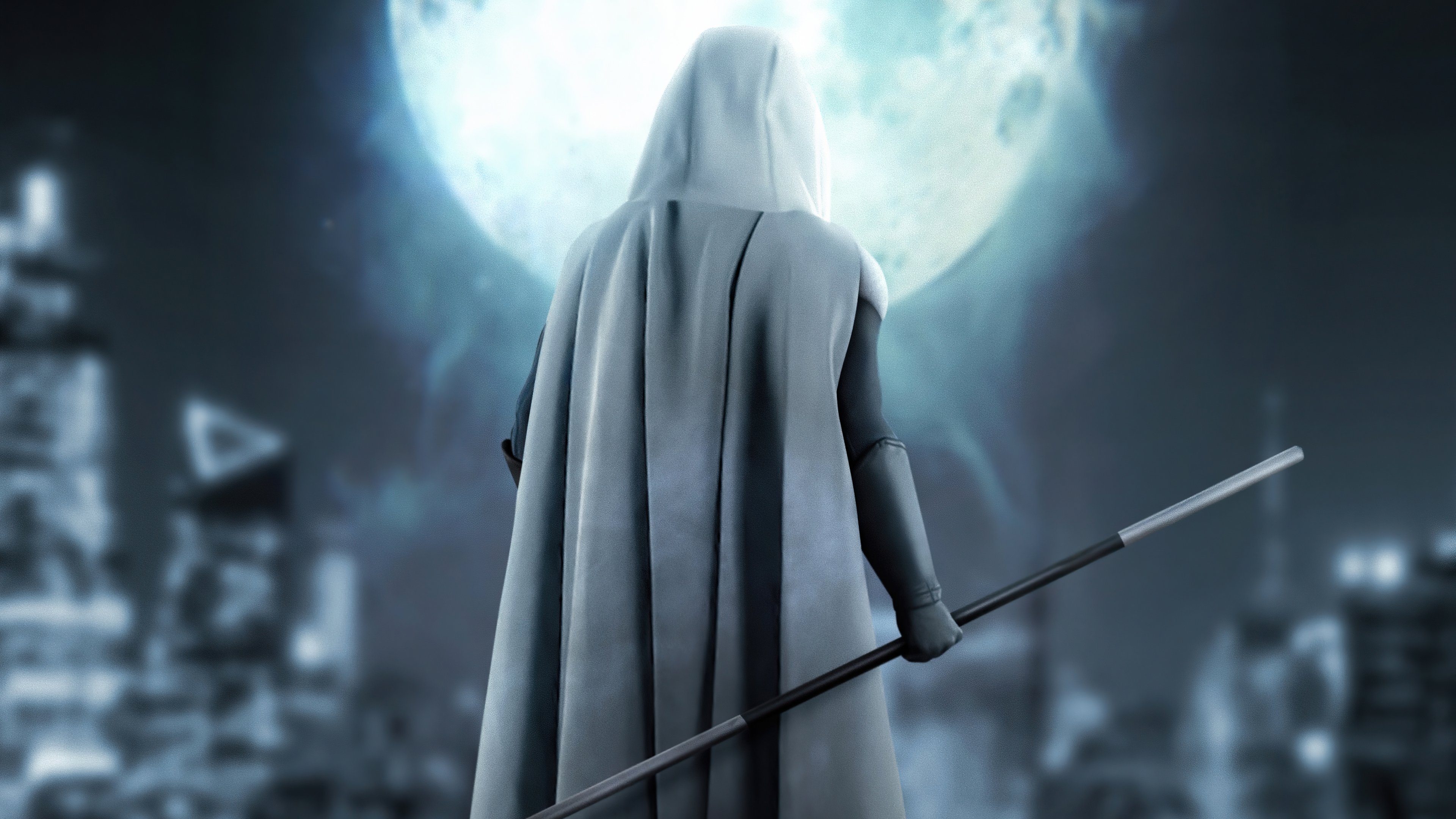 3840x2160 Wallpaper moon knight, comics, art background, Desktop