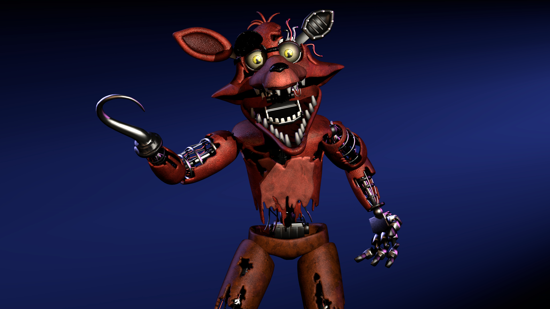 1920x1080 SFM RENDER) Withered Foxy, Desktop