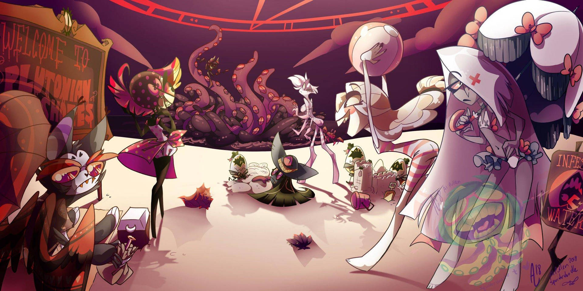 1920x960 Hazbin Hotel Wallpaper, Dual Screen