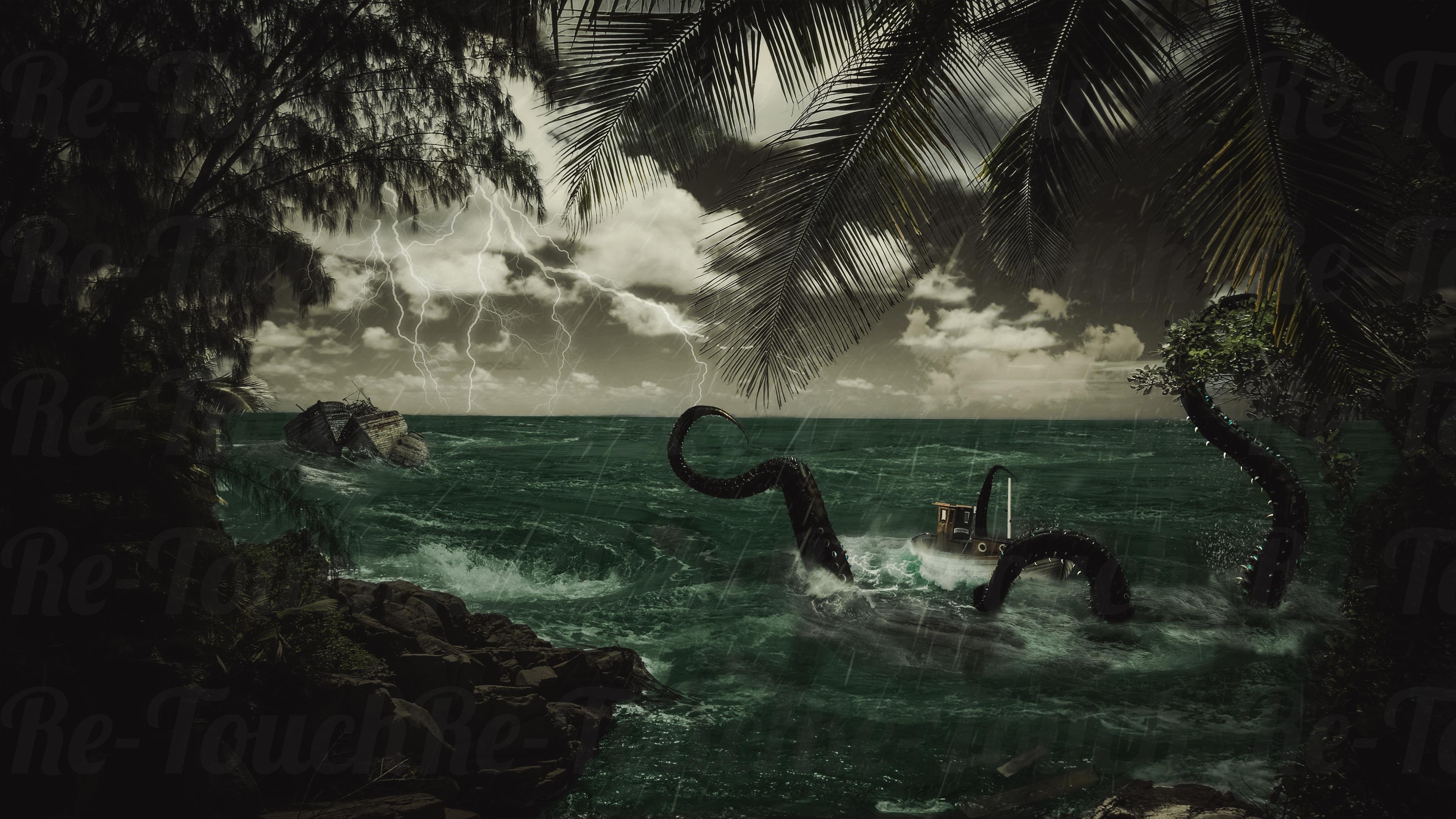 3840x2160 Kraken 4K wallpaper for your desktop or mobile screen free and easy to download, Desktop