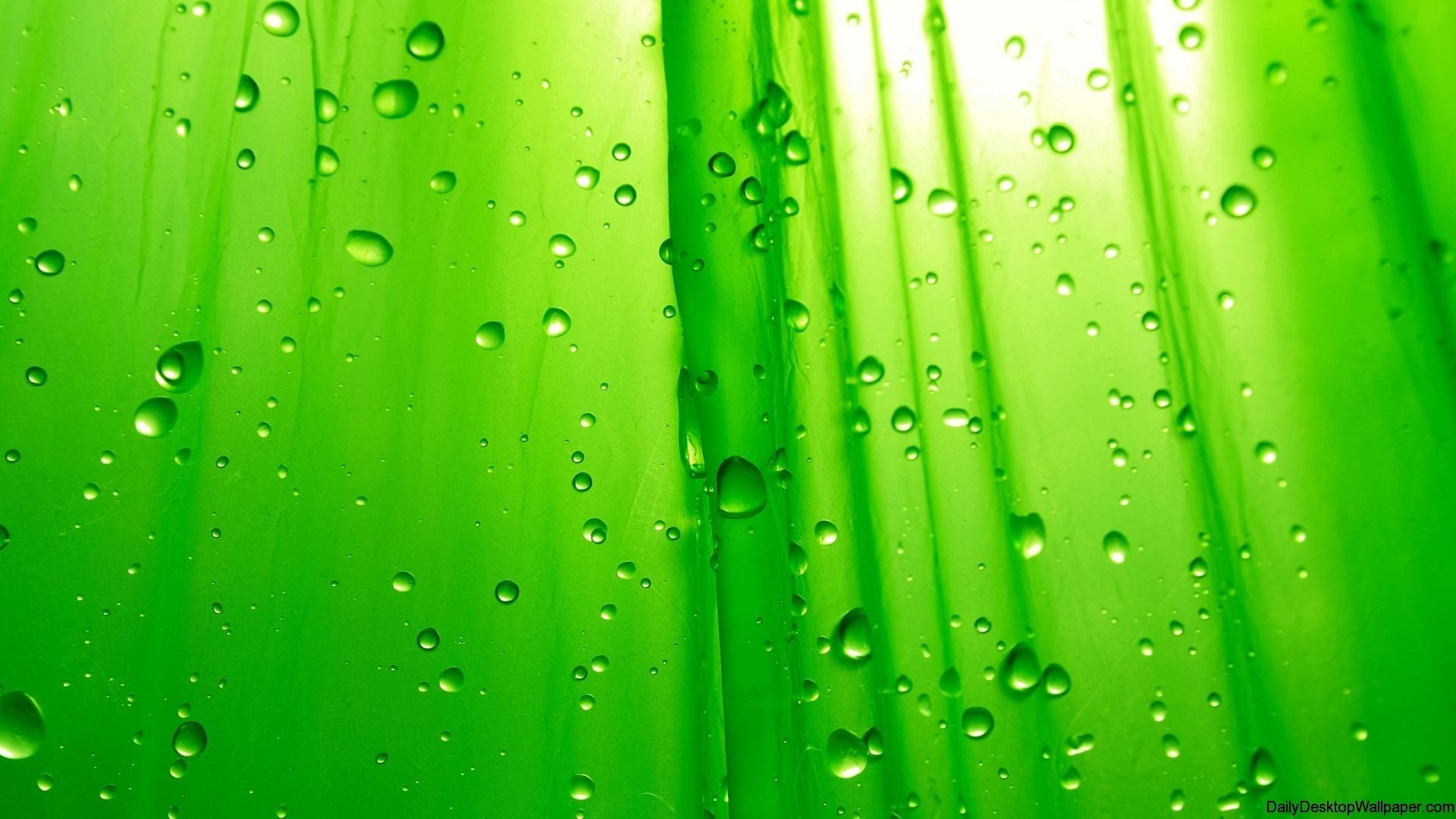 1920x1080 Green Raindrop Wallpaper, Desktop