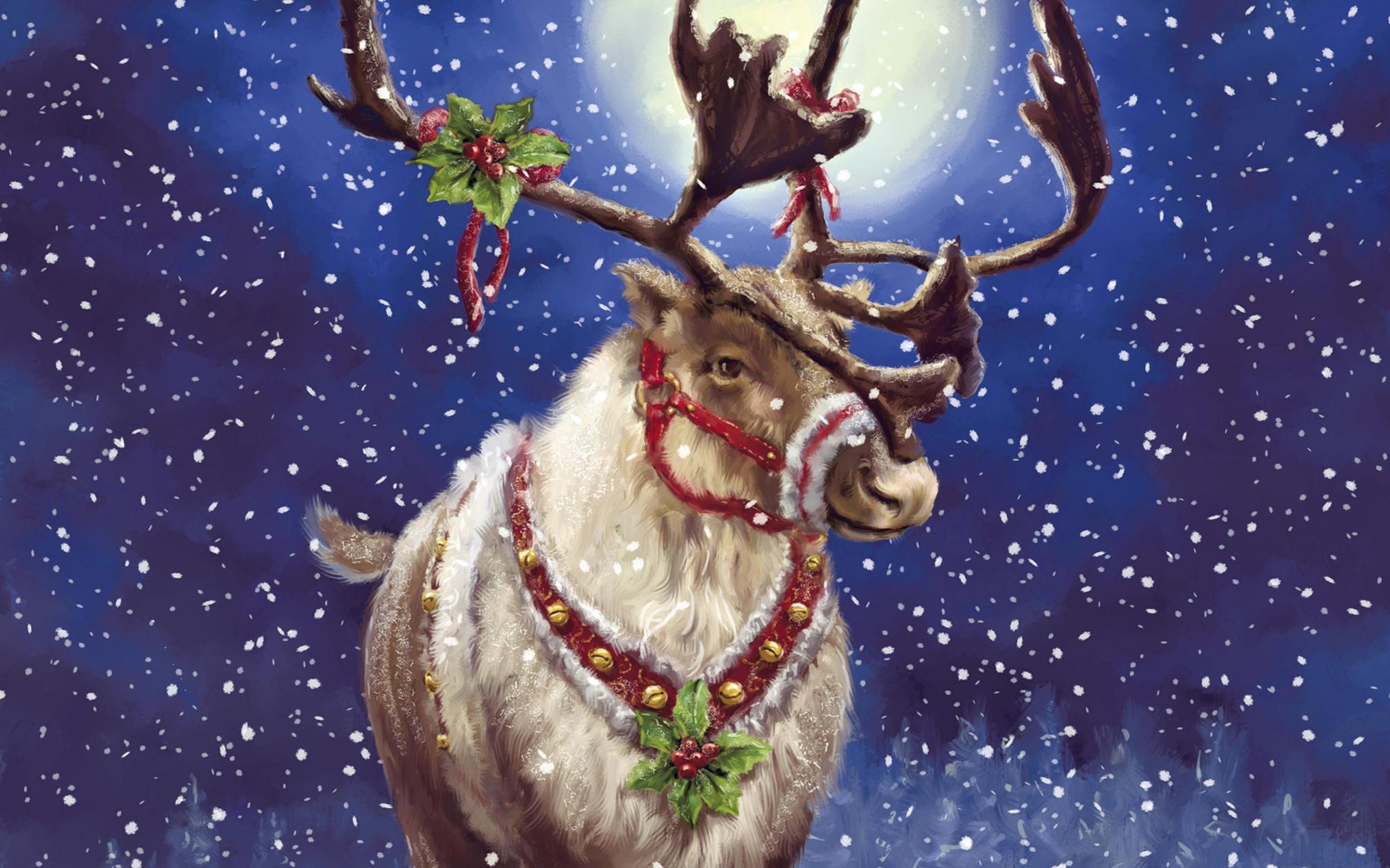 2560x1600 HD Surprised Santa Amd Rudolph Wallpaper, Desktop