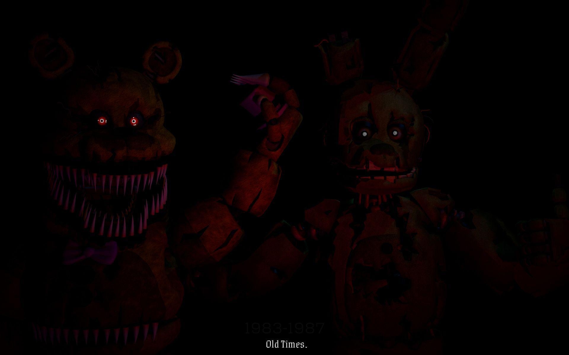 1920x1200 Nightmare Fredbear and Springtrap Wallpaper, Desktop