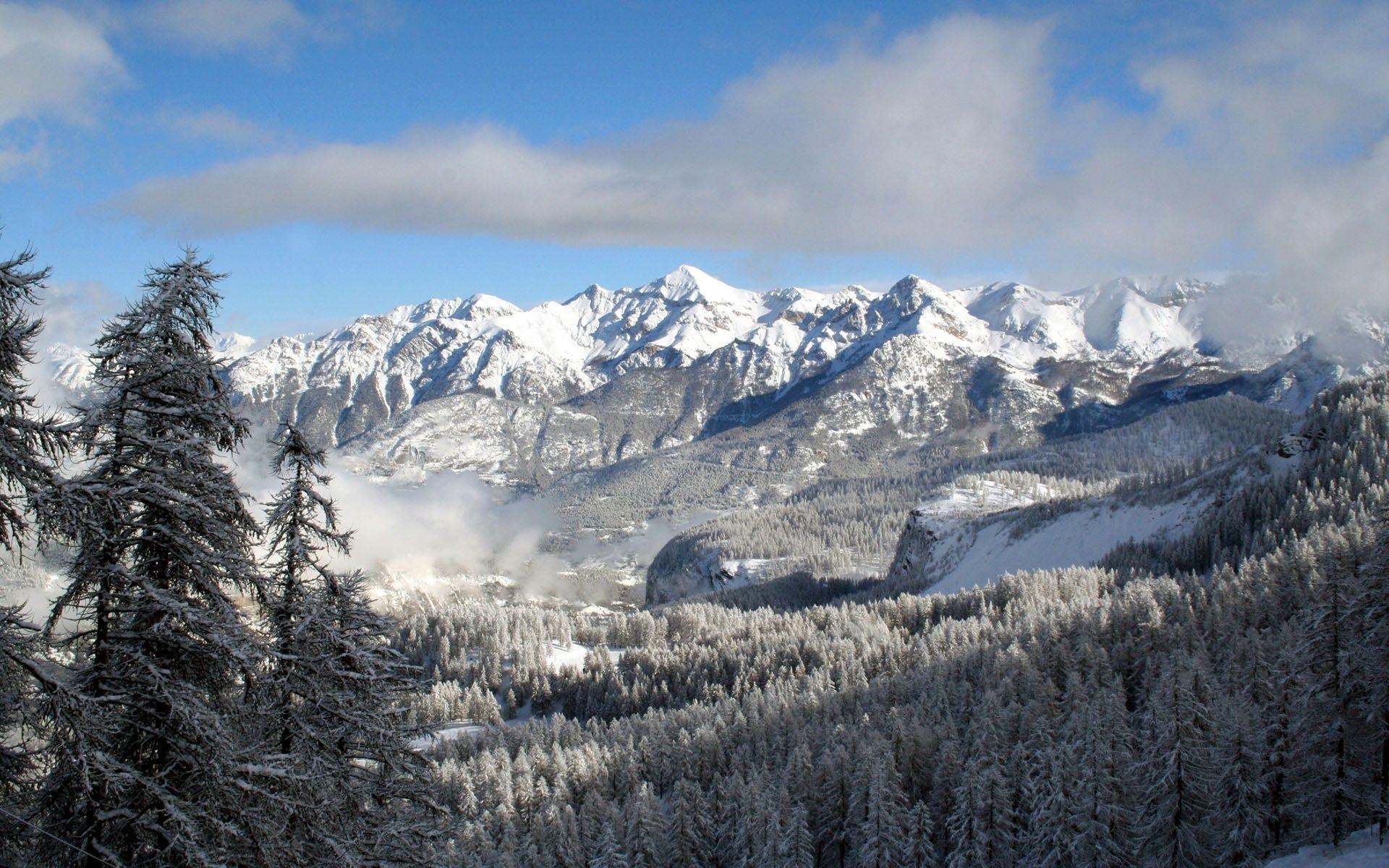 1920x1200 Snowy Mountains Landscape, Desktop