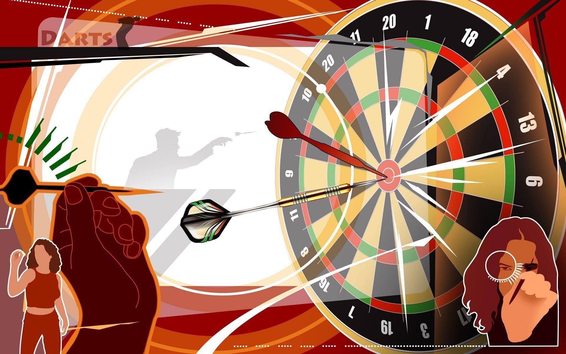 1920x1200 darts target dart silhouette abstract wallpaper vector HD wallpaper, Desktop