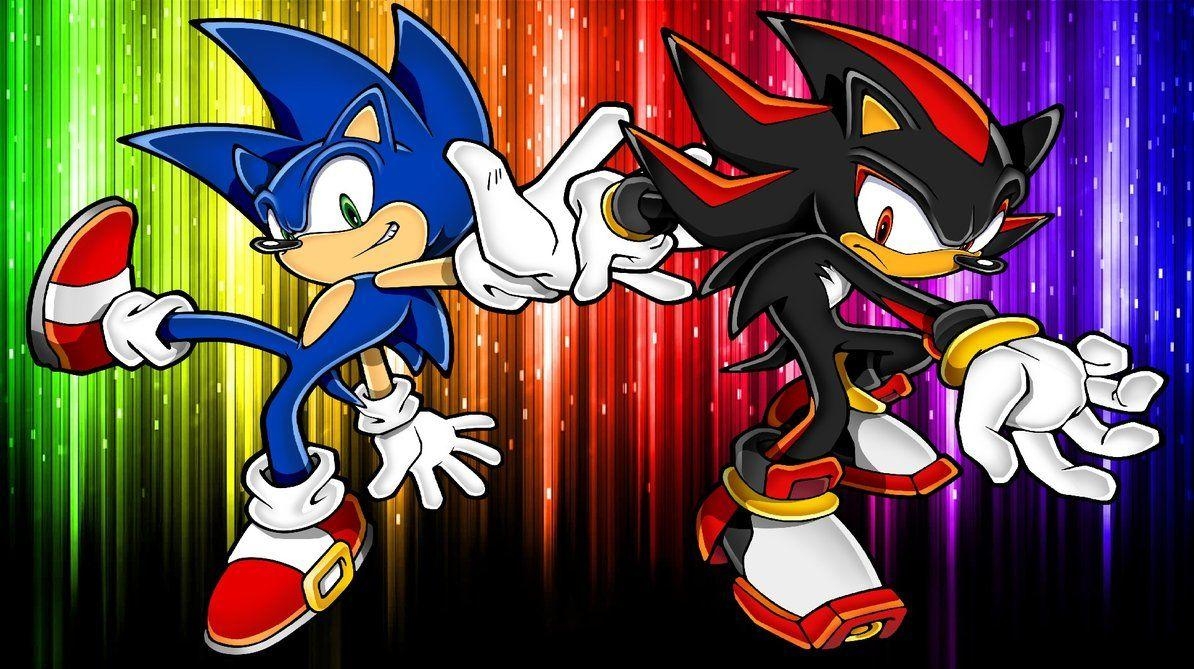 1200x670 Sonic and Shadow HD neon Wallpaper, Desktop