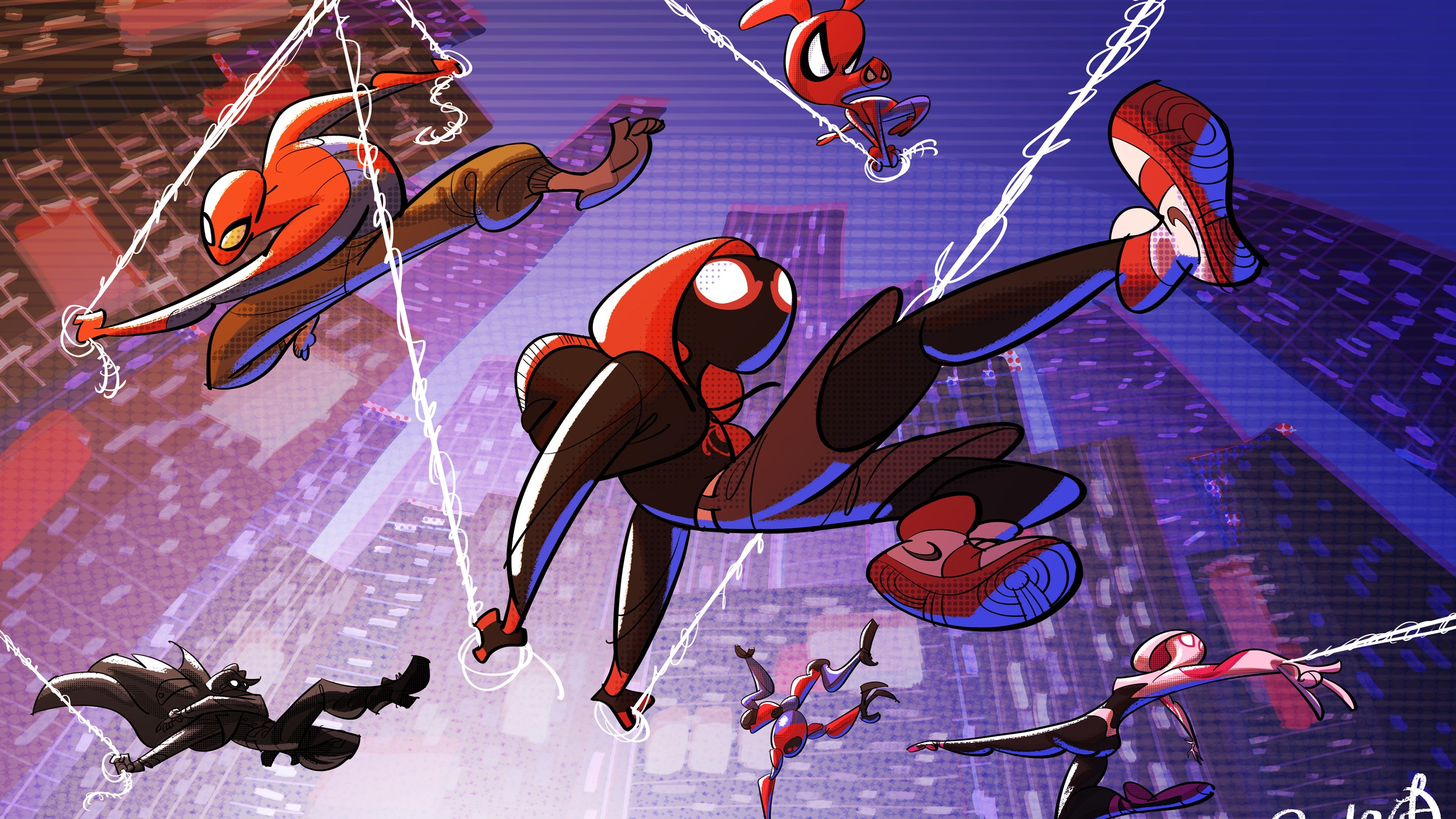 3840x2160 Wallpaper 4k Spider Verse Cartoon Art 4k 4k Wallpaper, Artist Wallpaper, Artwork Wallpaper, Behance Wallpaper, Digital Art Wallpaper, Hd Wallpaper, Spiderman Into The Spider Verse Wallpaper, Spiderman Wallpaper, Superheroes Wallpaper, Desktop