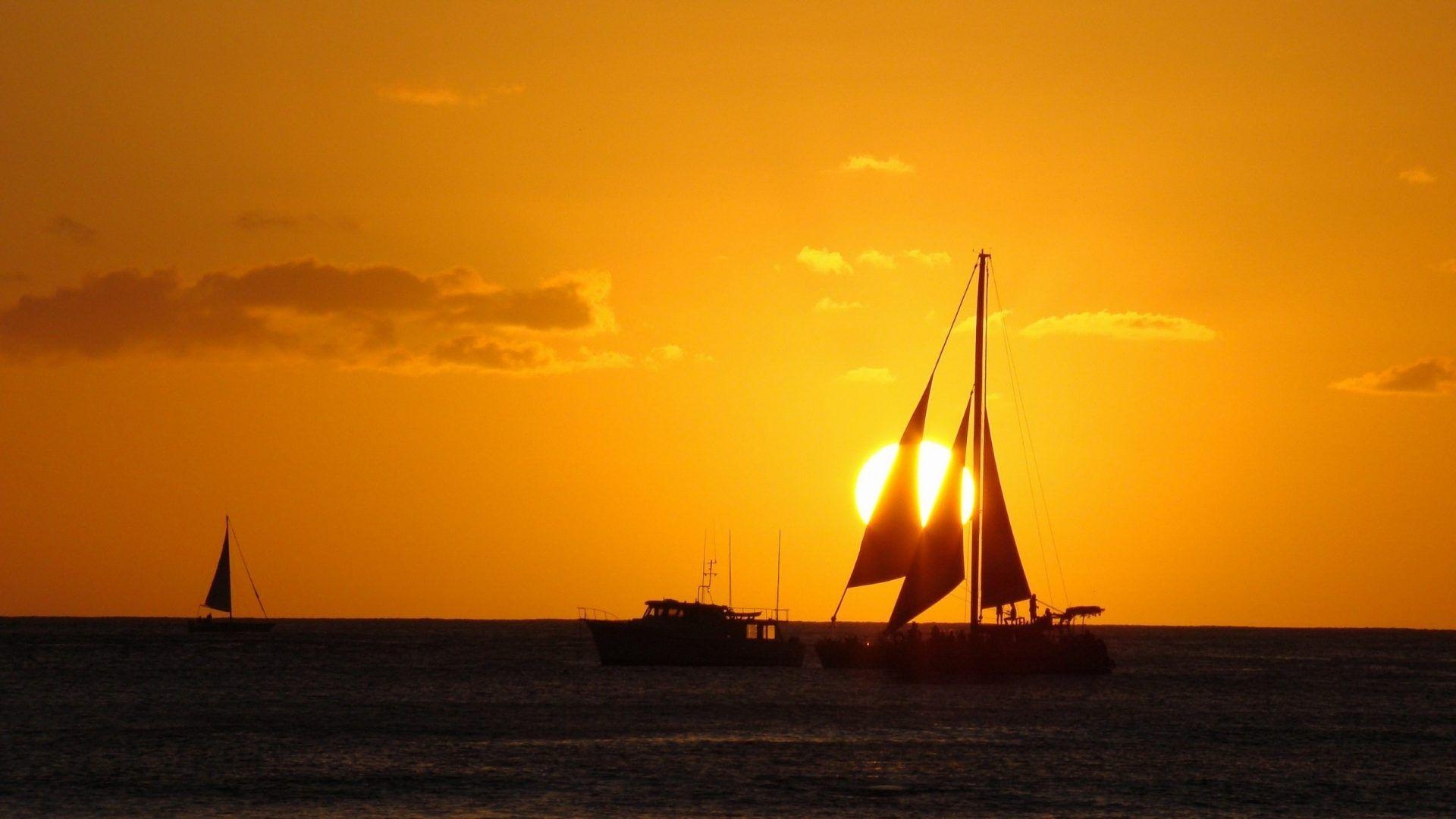 1920x1080 Honolulu Tag wallpaper: Honolulu Memory Sunset Dusk Orange Oahu, Desktop