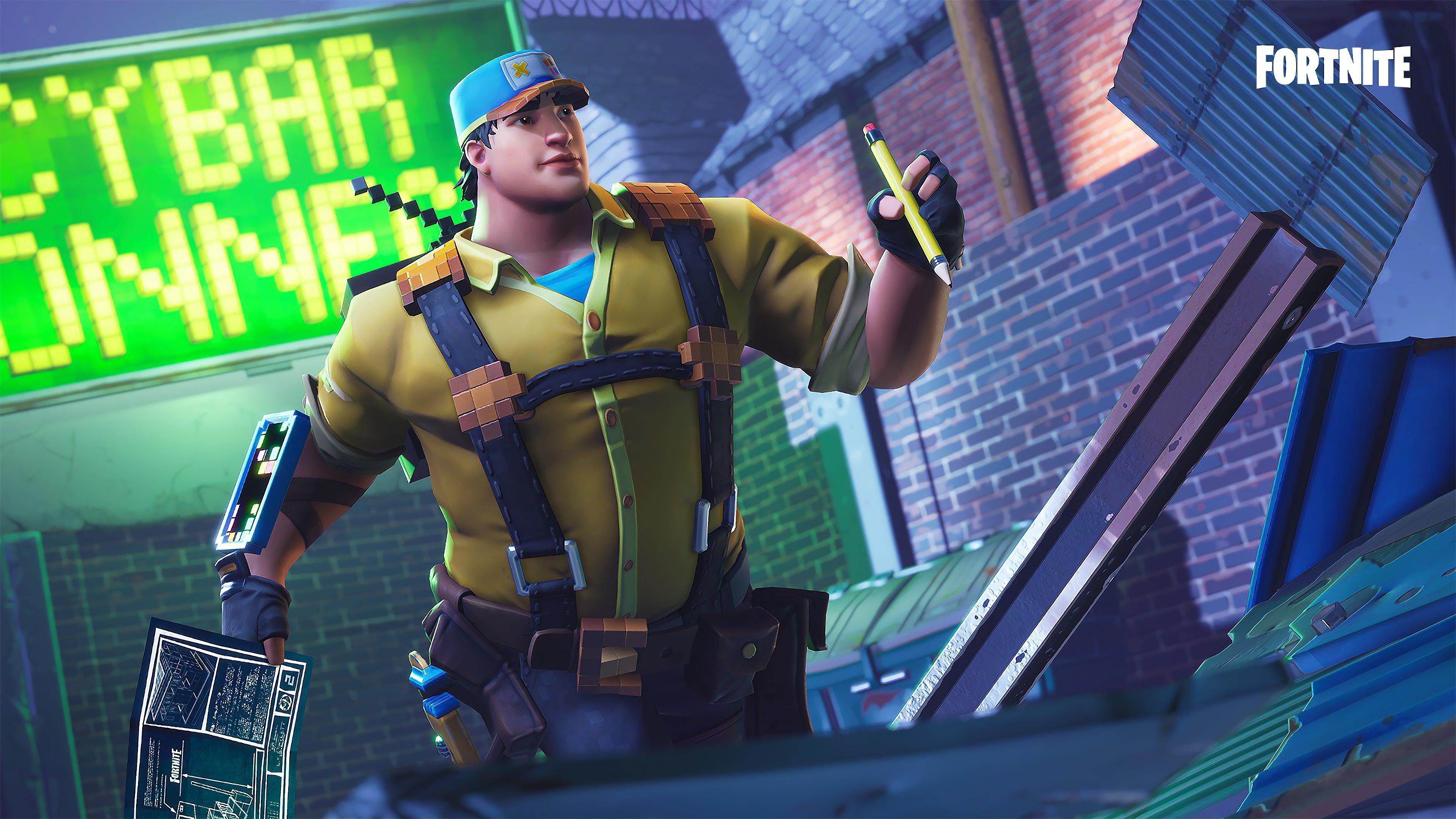 3840x2160 FORTNITE 8 BIT DEMO CONSTRUCTOR 4k Ultra HD Wallpaper. Background, Desktop