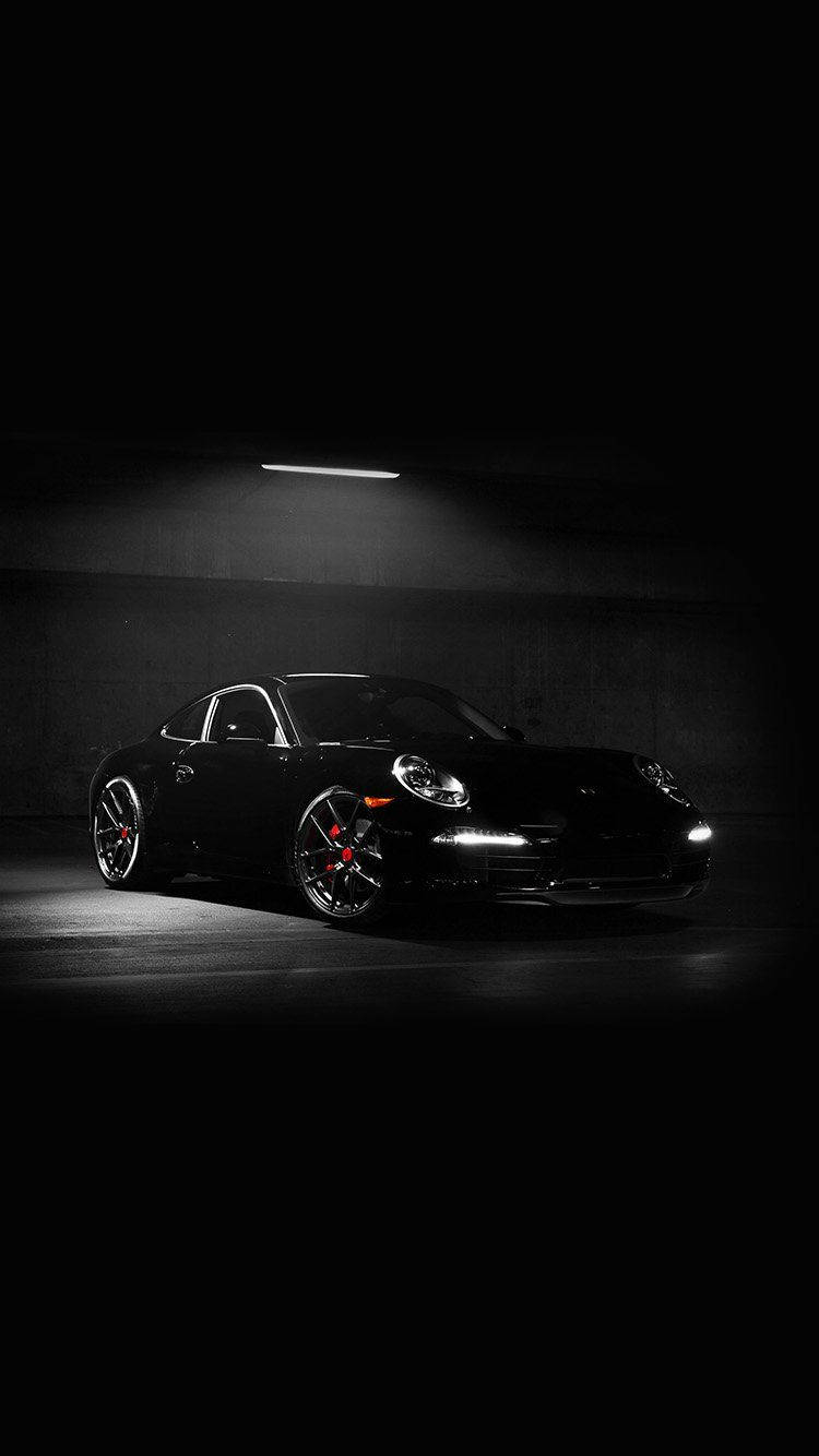 750x1340 Download 2016 Porsche 911 Black Car iPhone Wallpaper, Phone