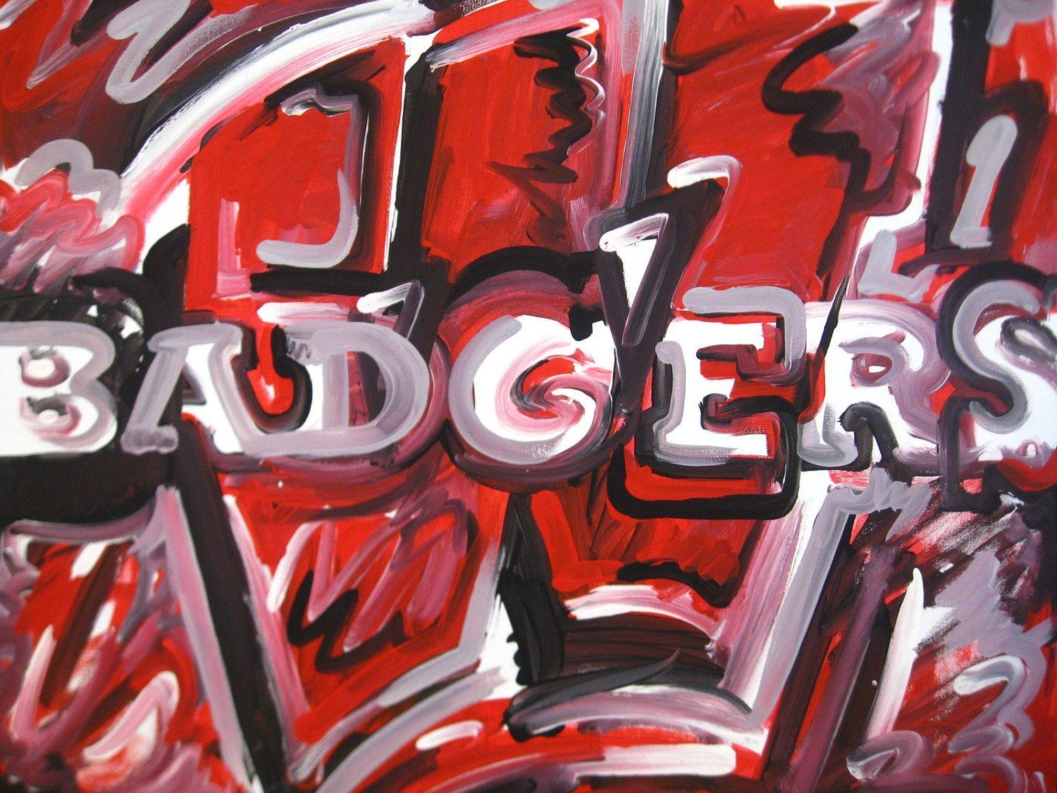 1500x1130 Wisconsin Badgers Painting, Desktop