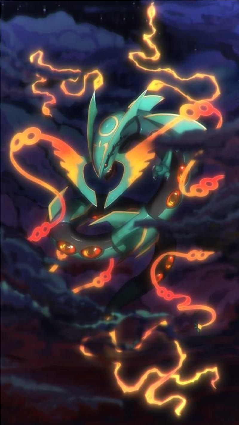 800x1430 Download Mega Rayquaza wallpaper to your cell phone, mega, Phone