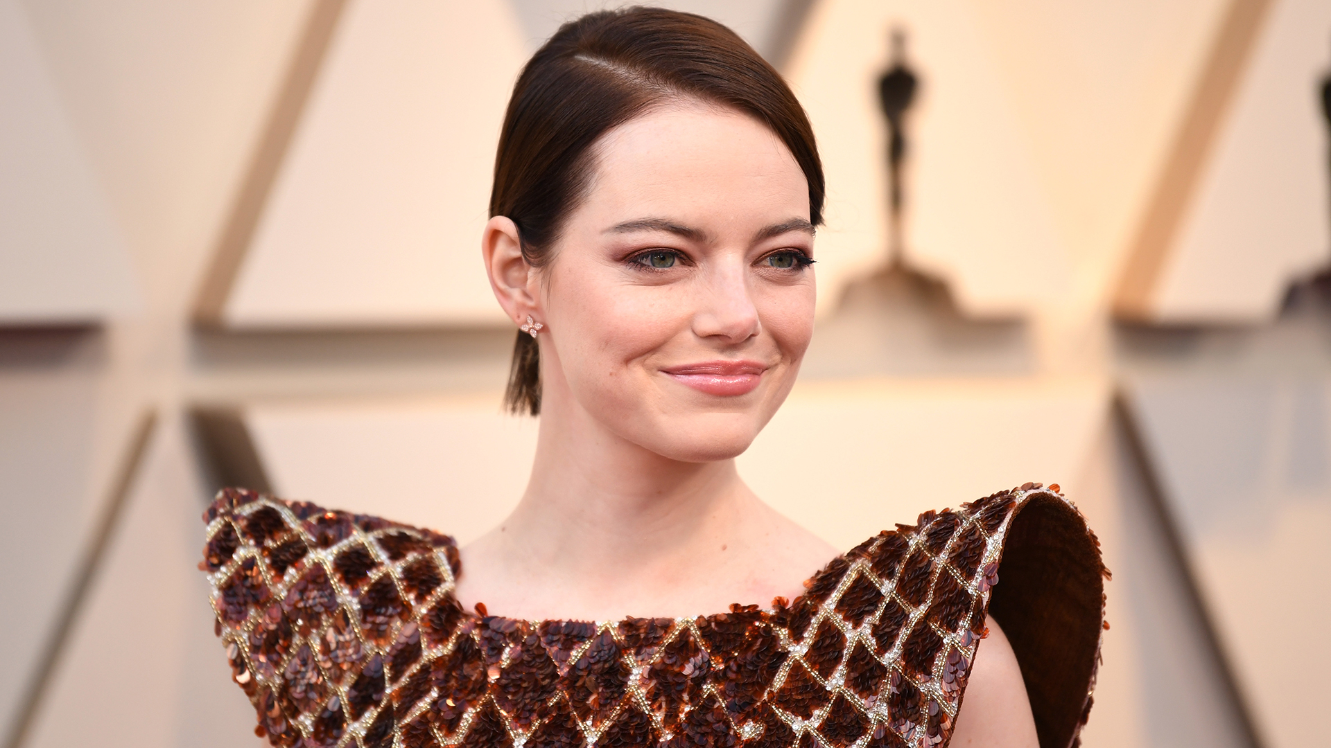 1920x1080 Emma Stone Oscars 2019 Date Dave McCary Photo, Desktop