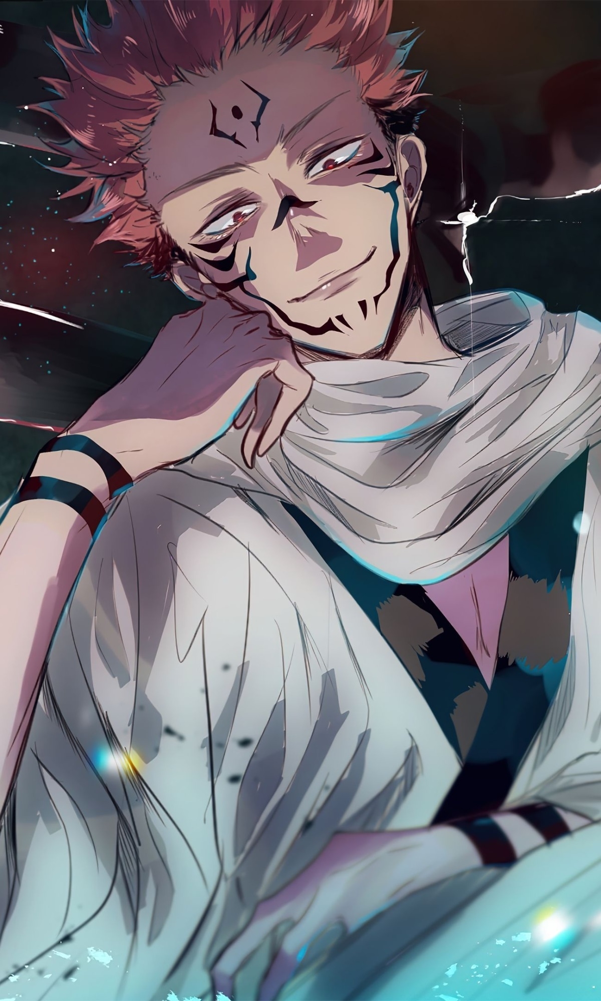 1200x2000 Wallpaper / Anime Jujutsu Kaisen Phone Wallpaper, Sukuna (Jujutsu Kaisen), Pink Hair,  free download, Phone