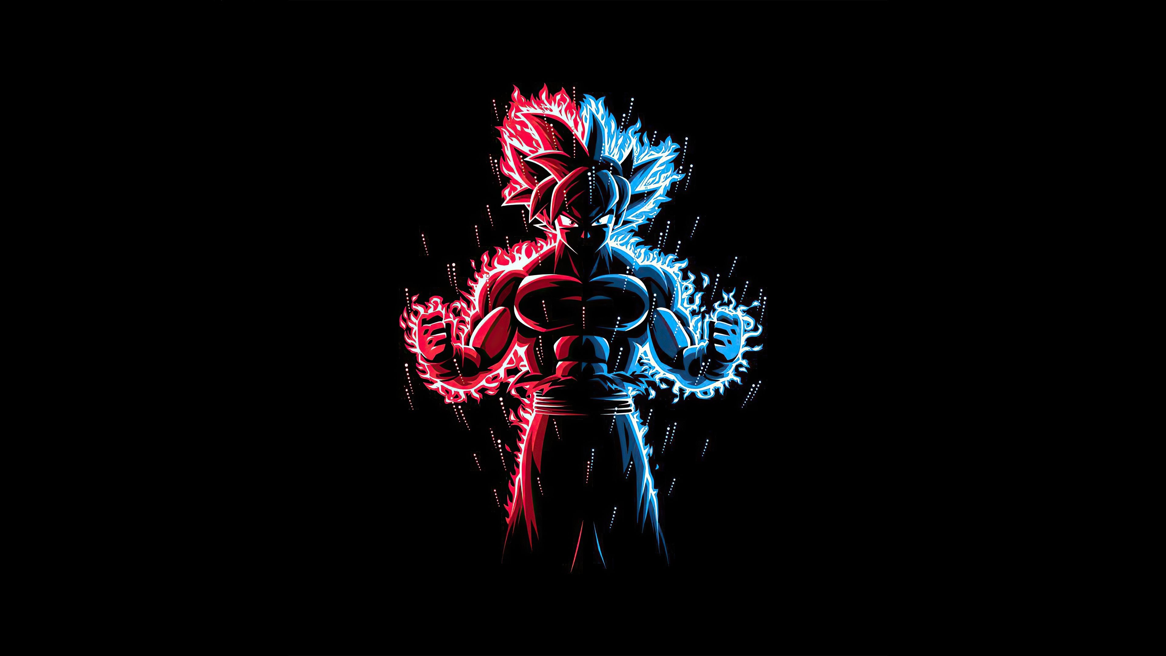 3840x2160 God Red Blue Goku Dragon Ball Z. Dragon ball, Dragon ball z, Red and blue, Desktop