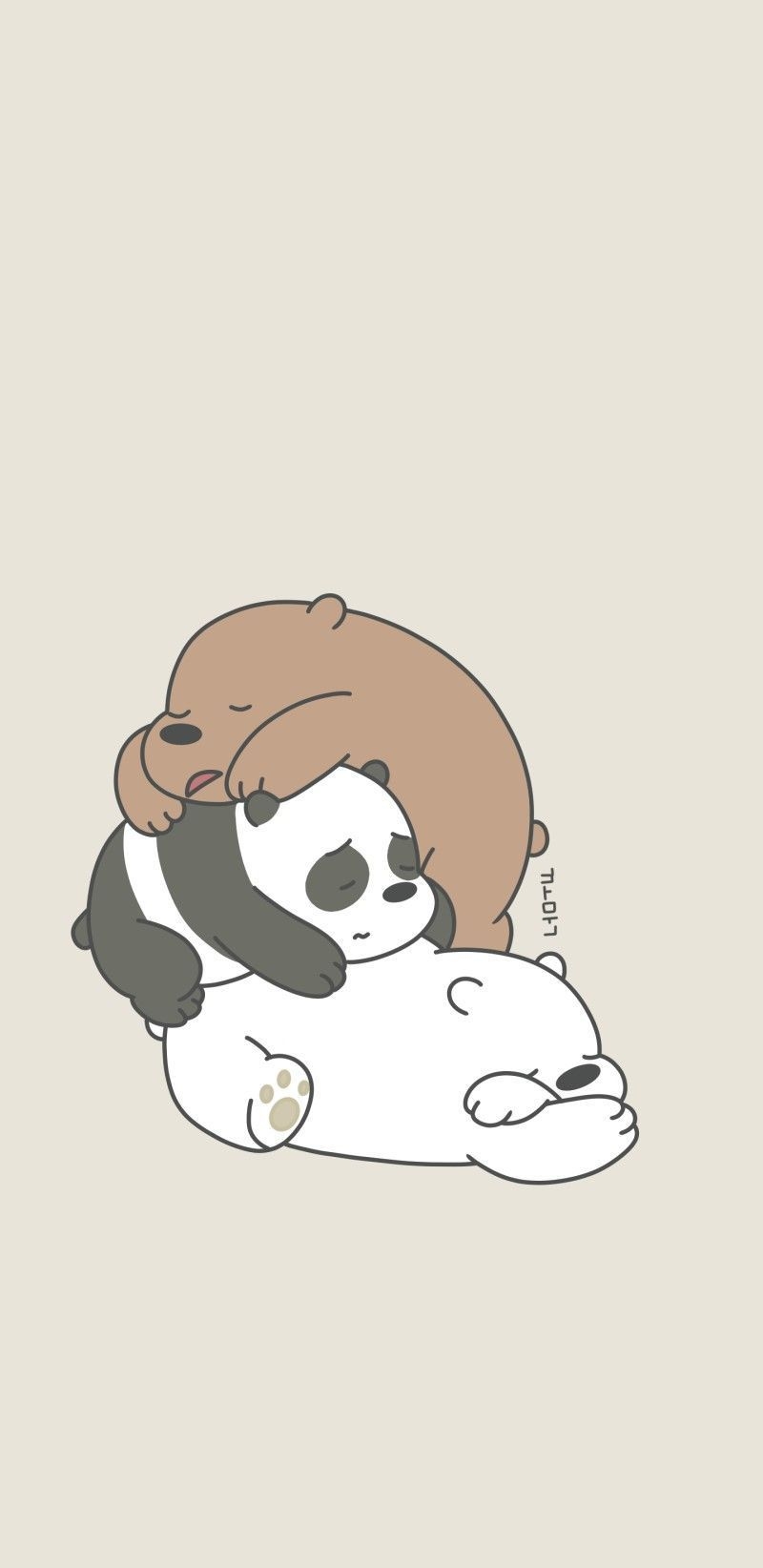 800x1650 Por encima de oso osos Fondo: el blog Naver. Bear wallpaper, Cute panda wallpaper, We bare bears wallpaper, Phone