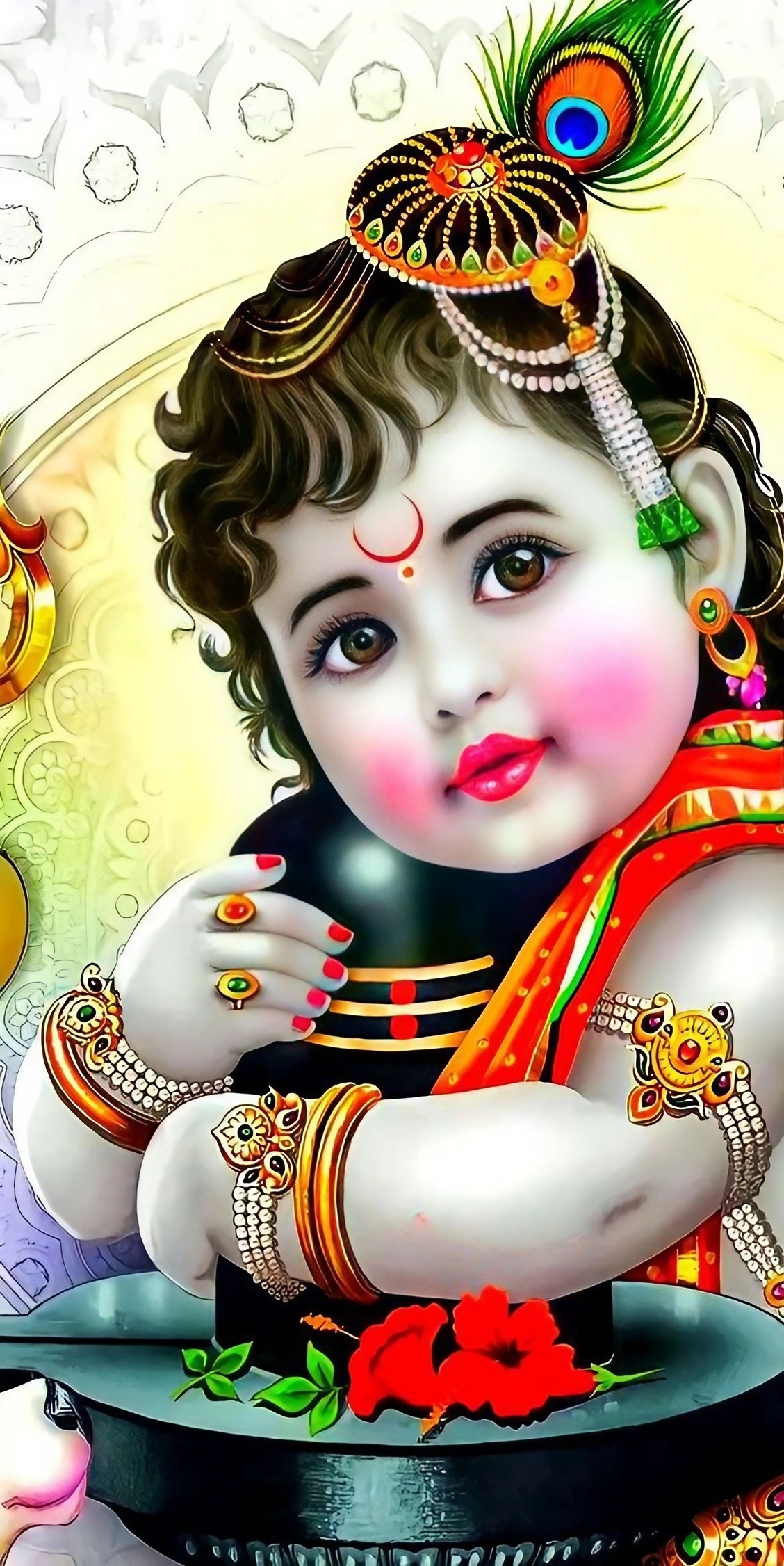 1130x2260 Lord krishna worship lord shiva Wallpaper Download, Phone